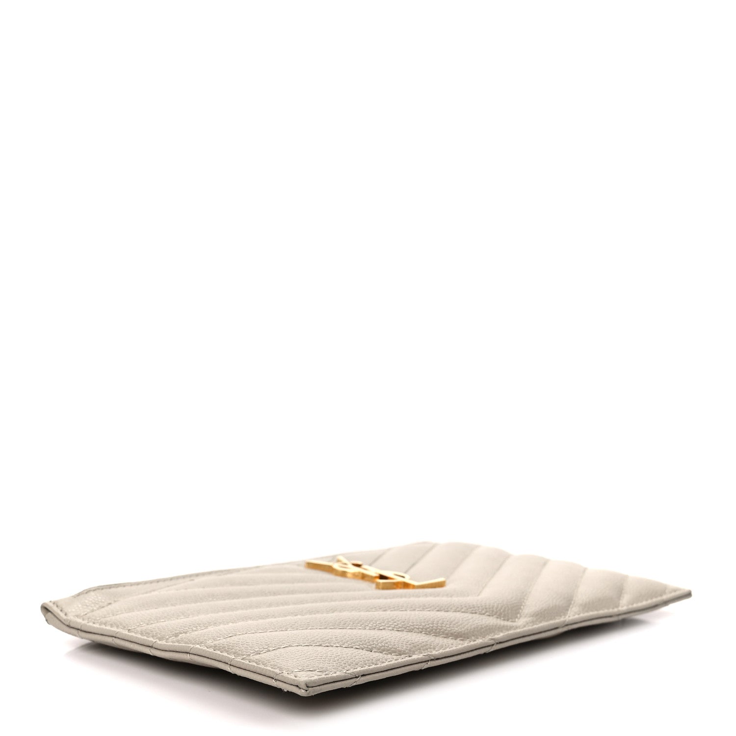 Grain De Poudre Chevron Monogram Bill Pouch Sea Salt