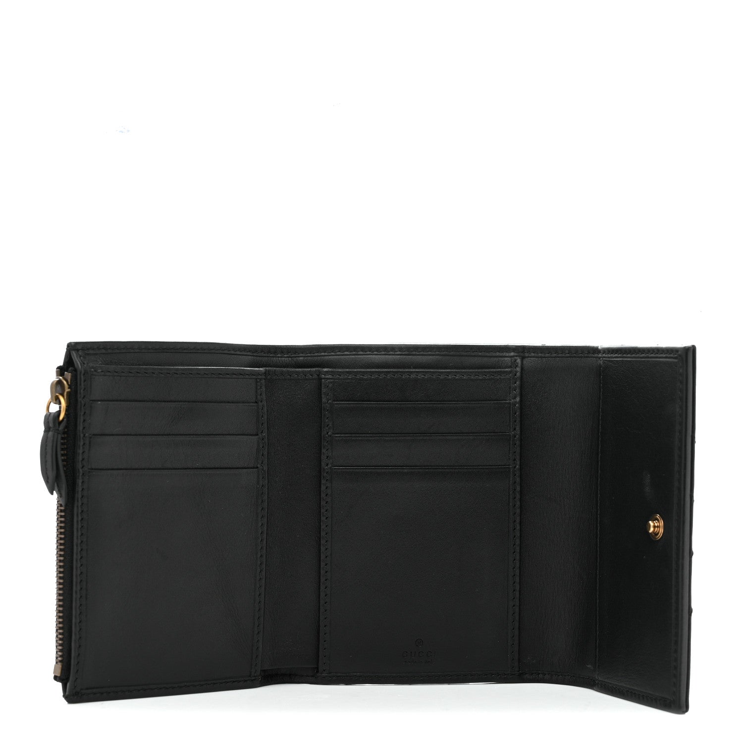 Calfskin Matelasse GG Marmont Wallet Black