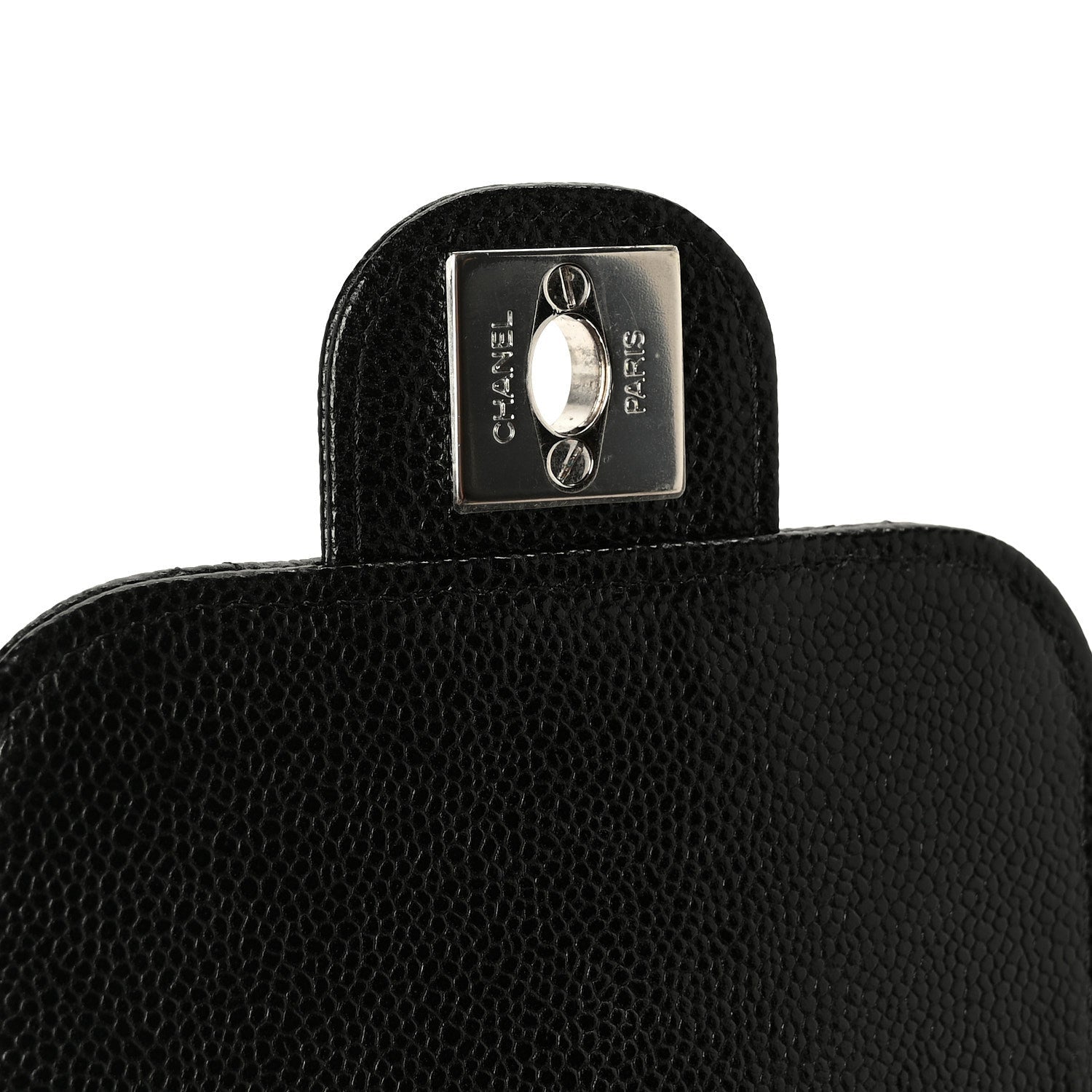 Caviar Quilted Classic Phone Holder Black