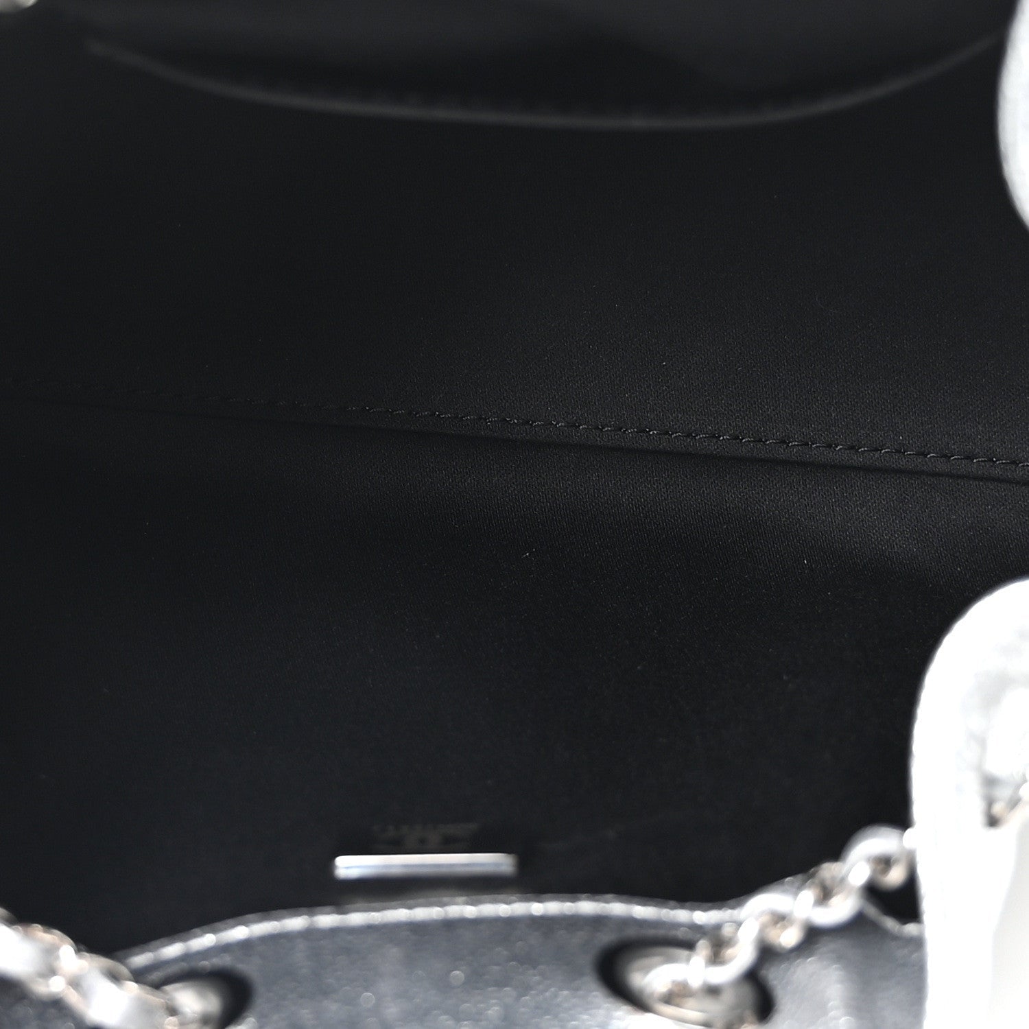 Metallic Caviar Quilted Mini Chanel 25 Handbag Silver