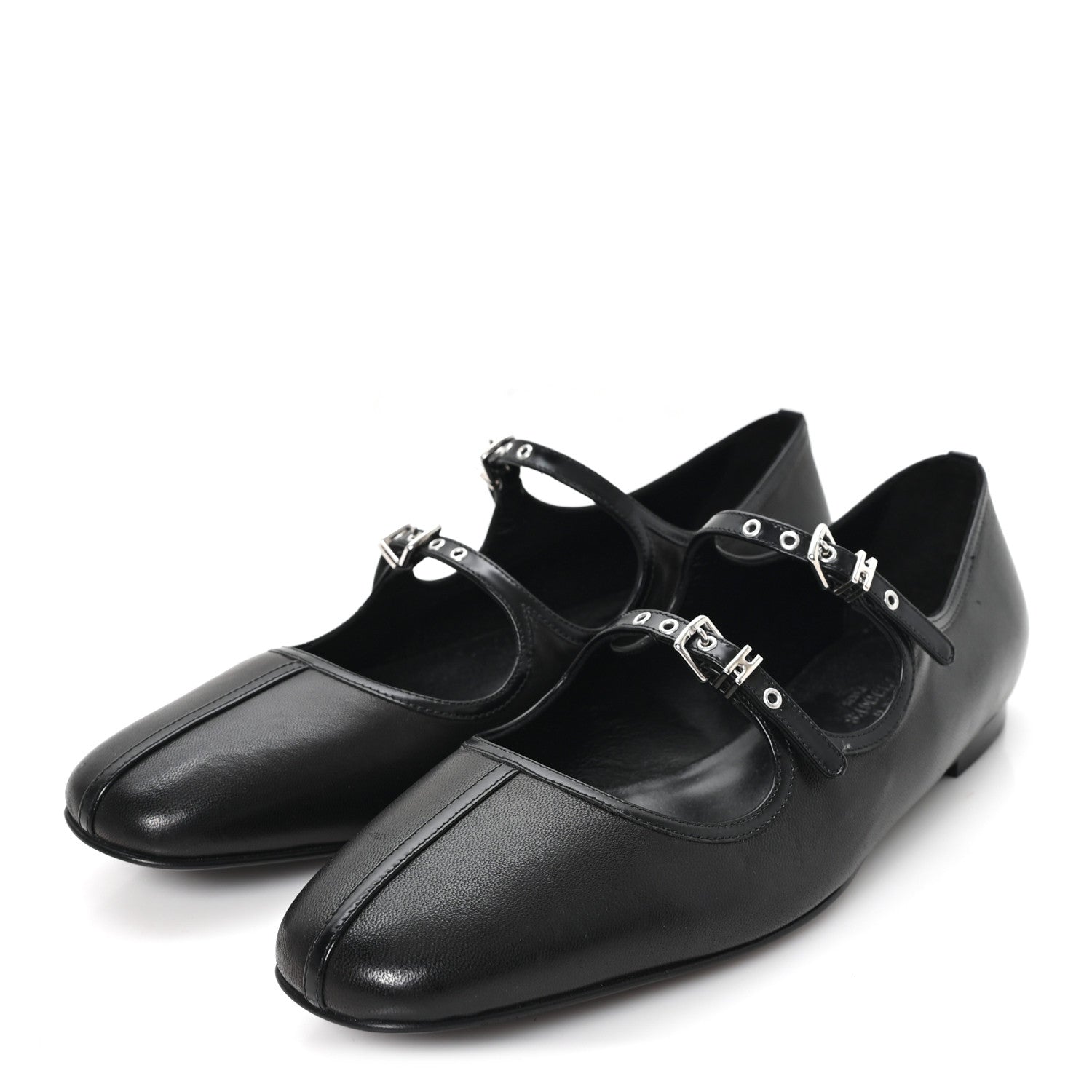 Nappa Toscan Calfskin Lilia Ballet Flats 38 Black