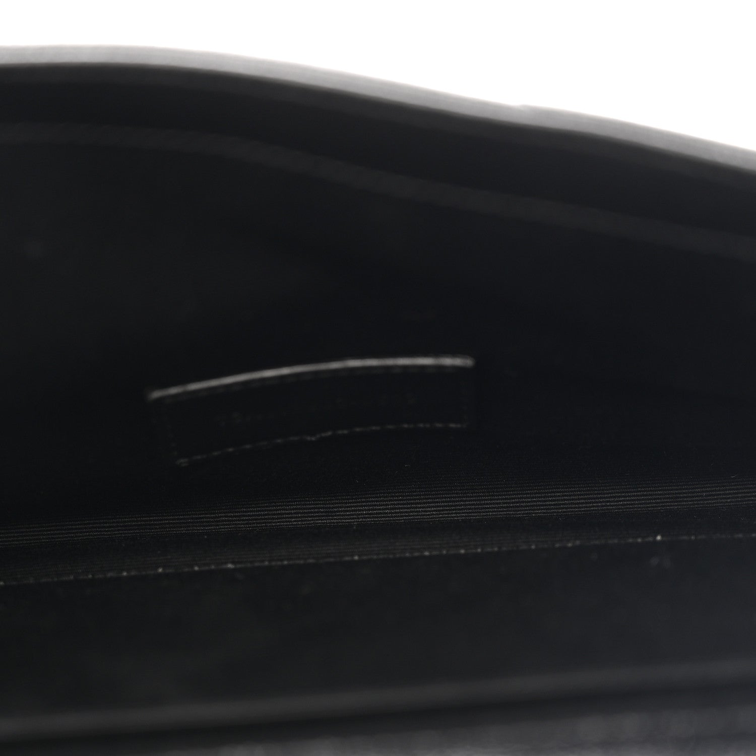 Grain De Poudre Matelasse Chevron Monogram Envelope Clutch Black