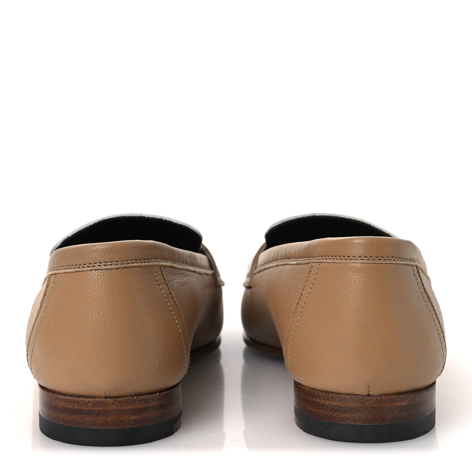 Goatskin Womens Royal Loafers 37 Beige Argile White