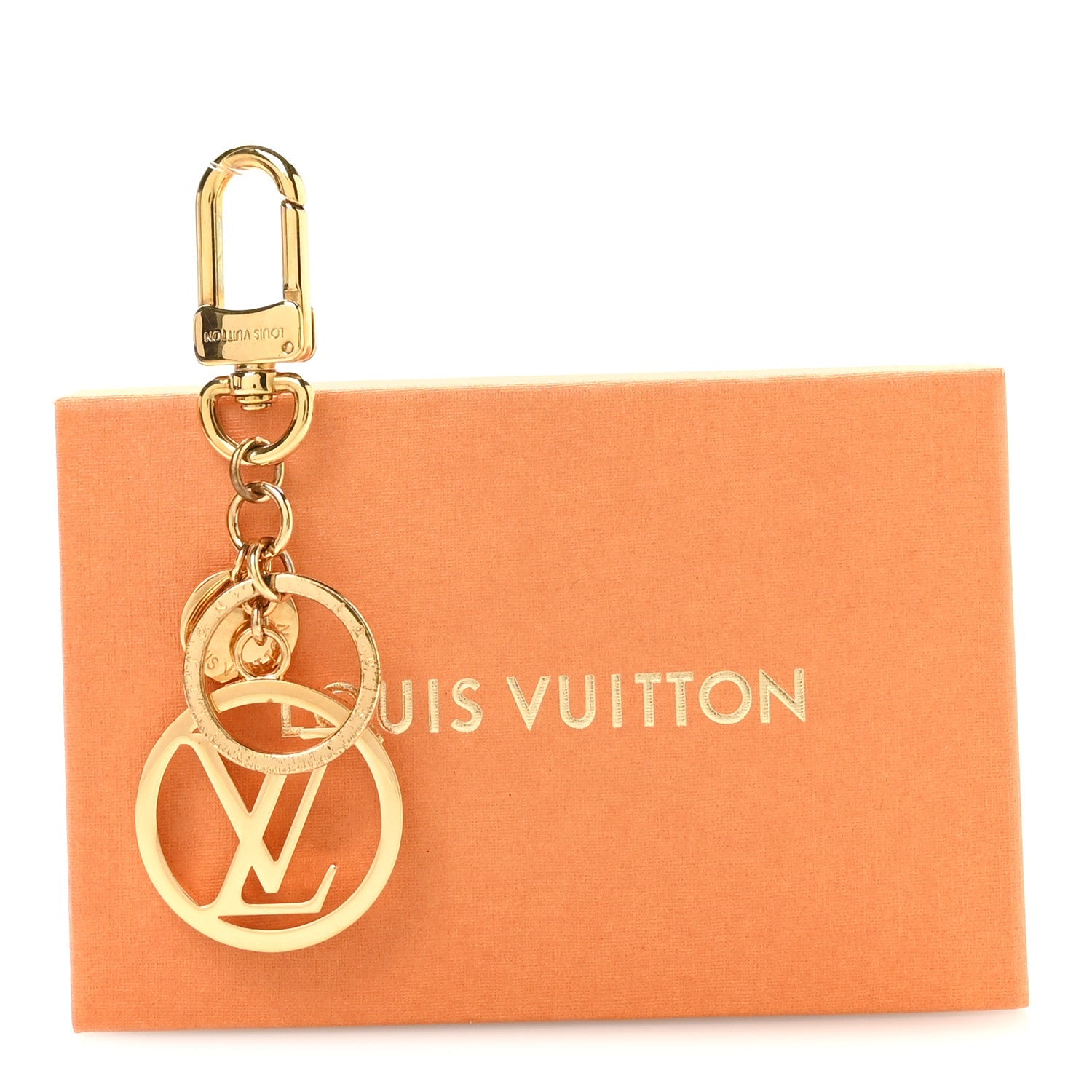 LV Circle Bag Charm Key Holder Gold