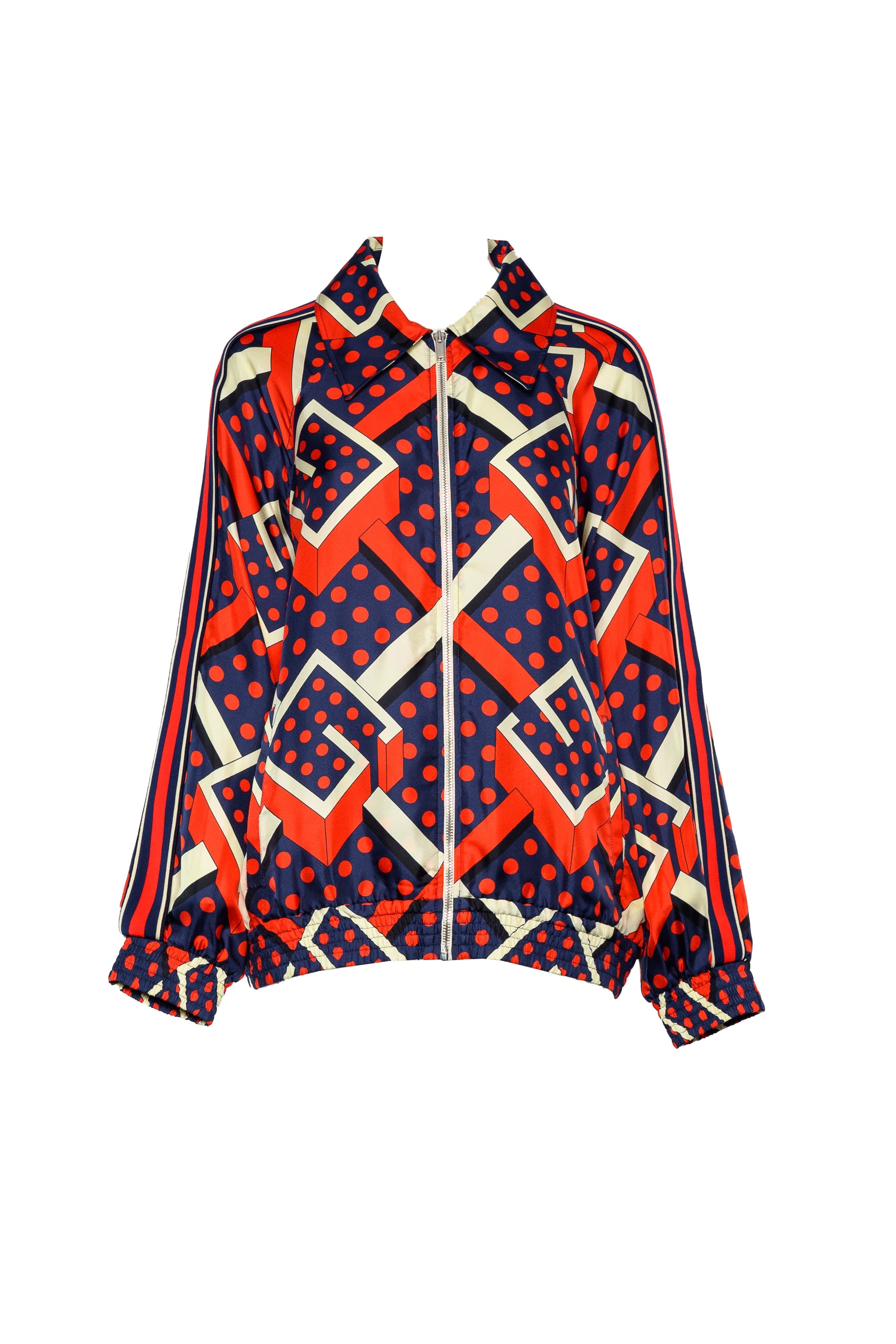 Women's Gucci G Dot Labyrinth Print Jacket