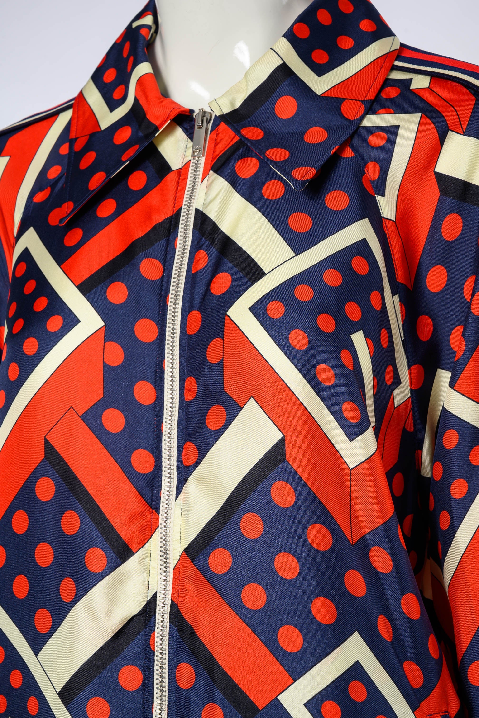 Women's Gucci G Dot Labyrinth Print Jacket