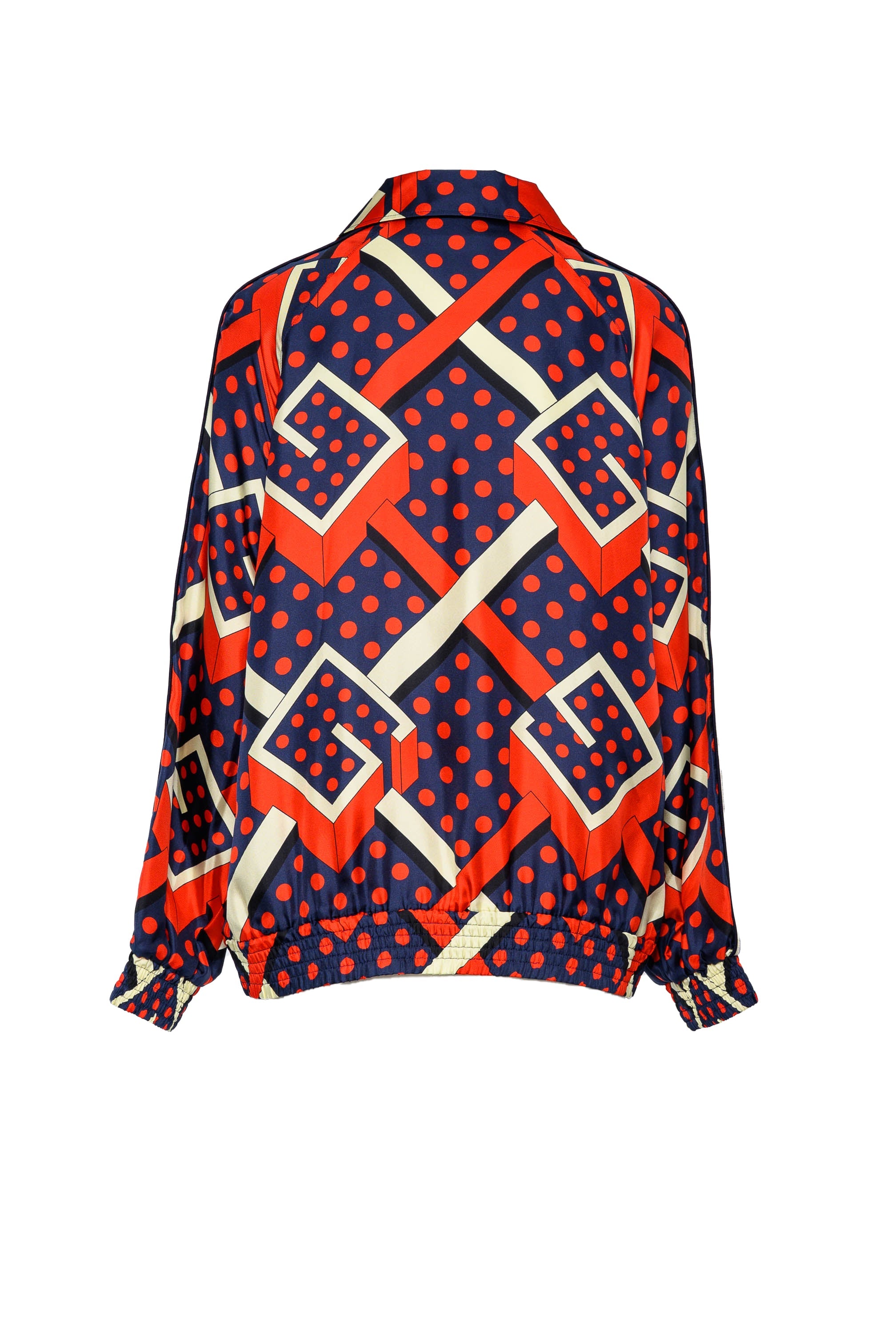 Women's Gucci G Dot Labyrinth Print Jacket