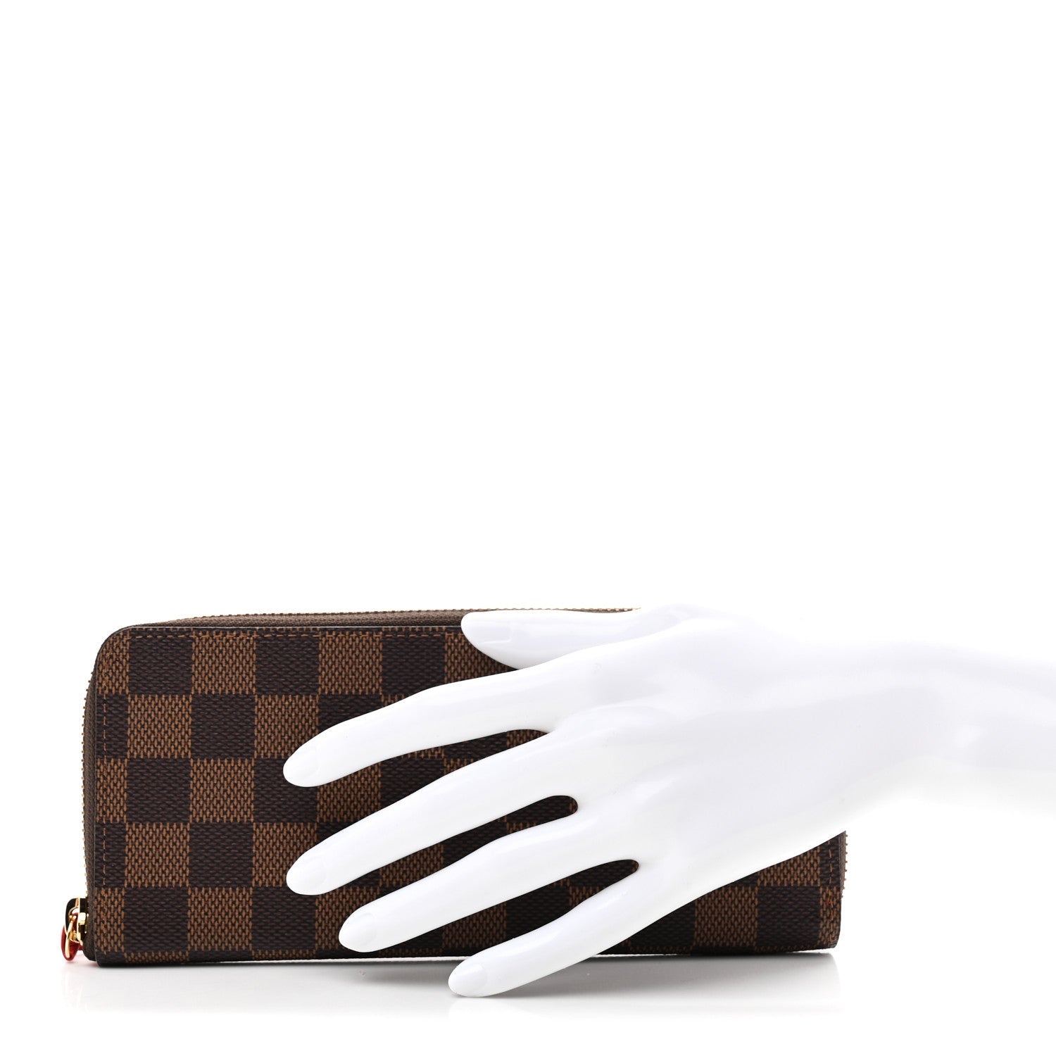 Damier Ebene Clemence Wallet Cherry