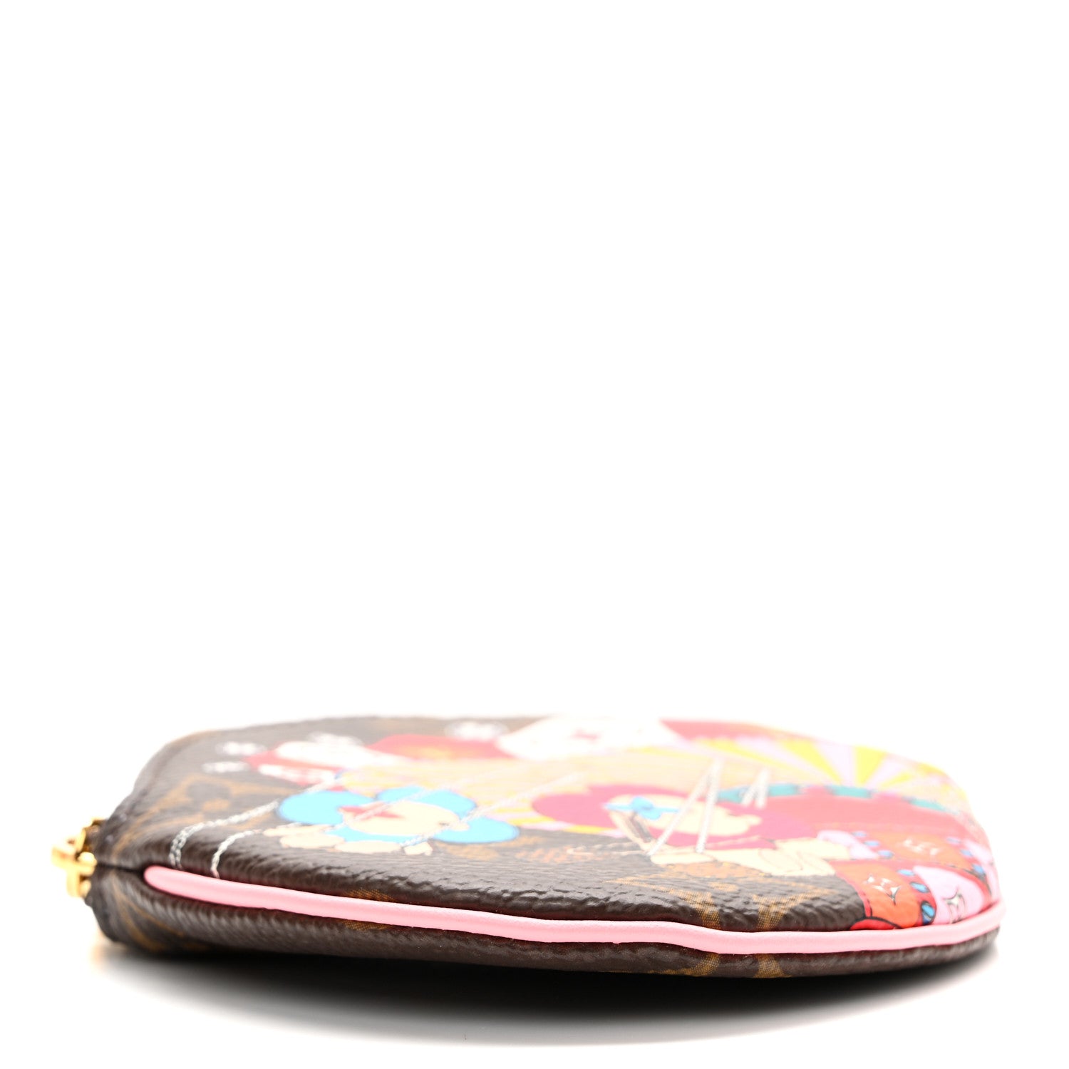 Monogram 2020 Christmas Animation Swing Ride Round Coin Purse Pink Poppy