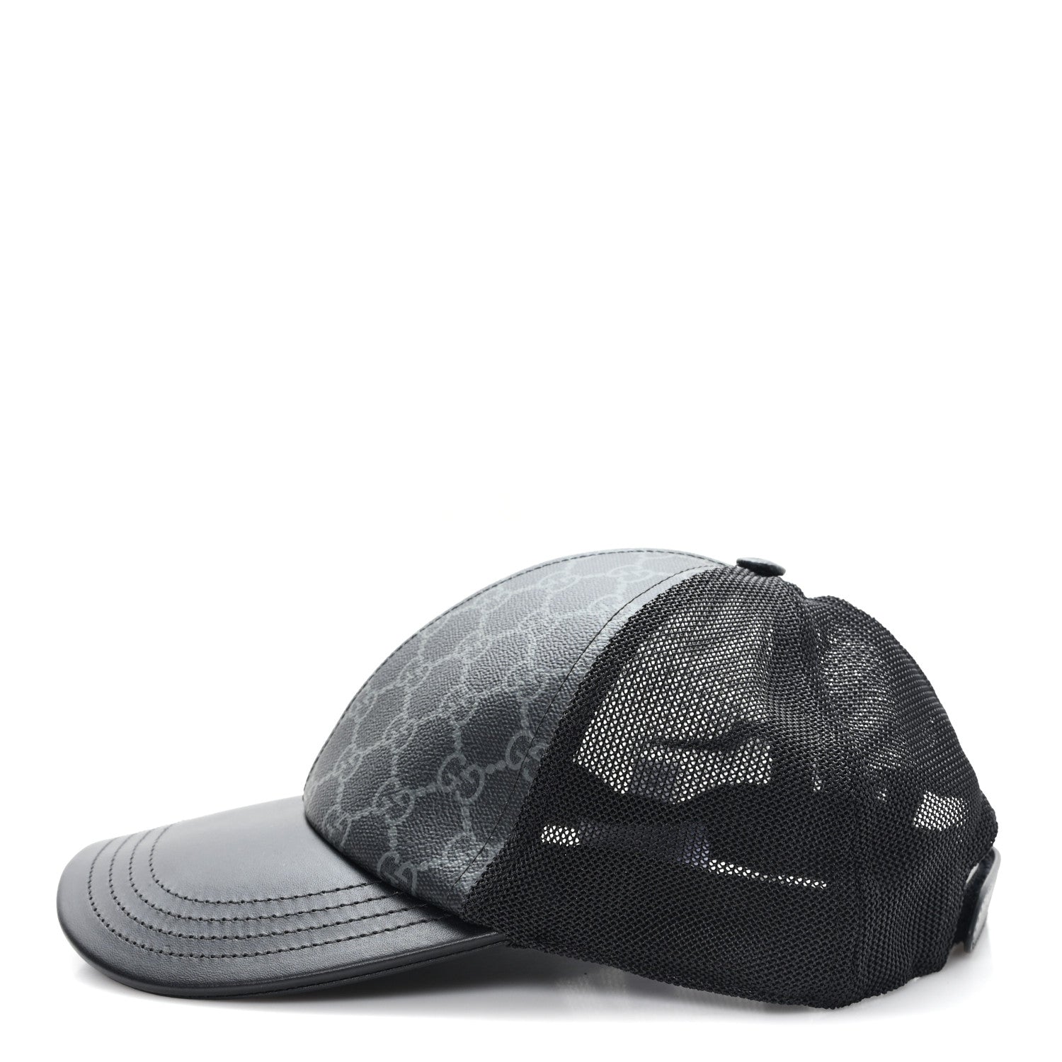 GG Supreme Monogram Baseball Hat M 58 Black