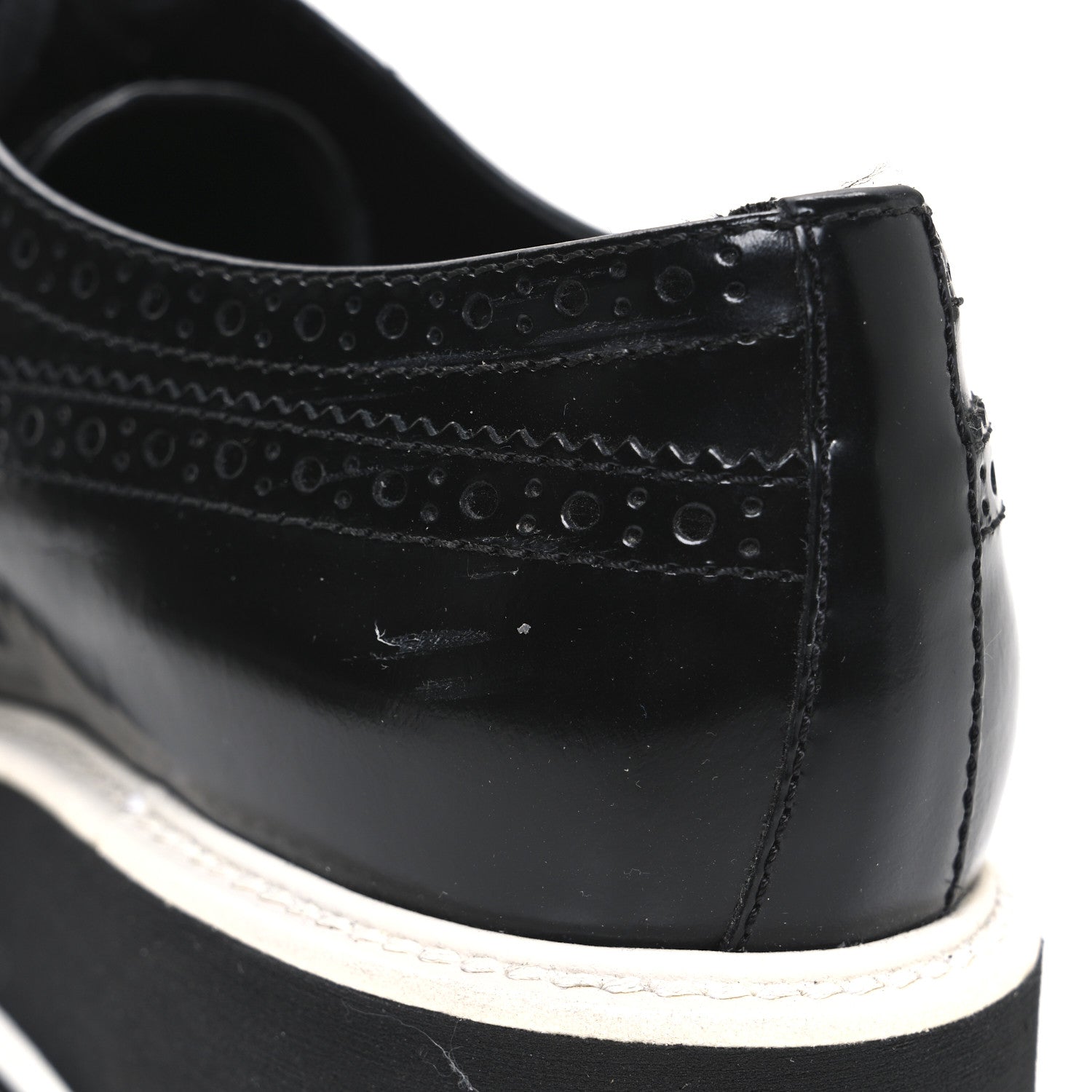 Spazzolato Lace Up Loafers 38.5 Black
