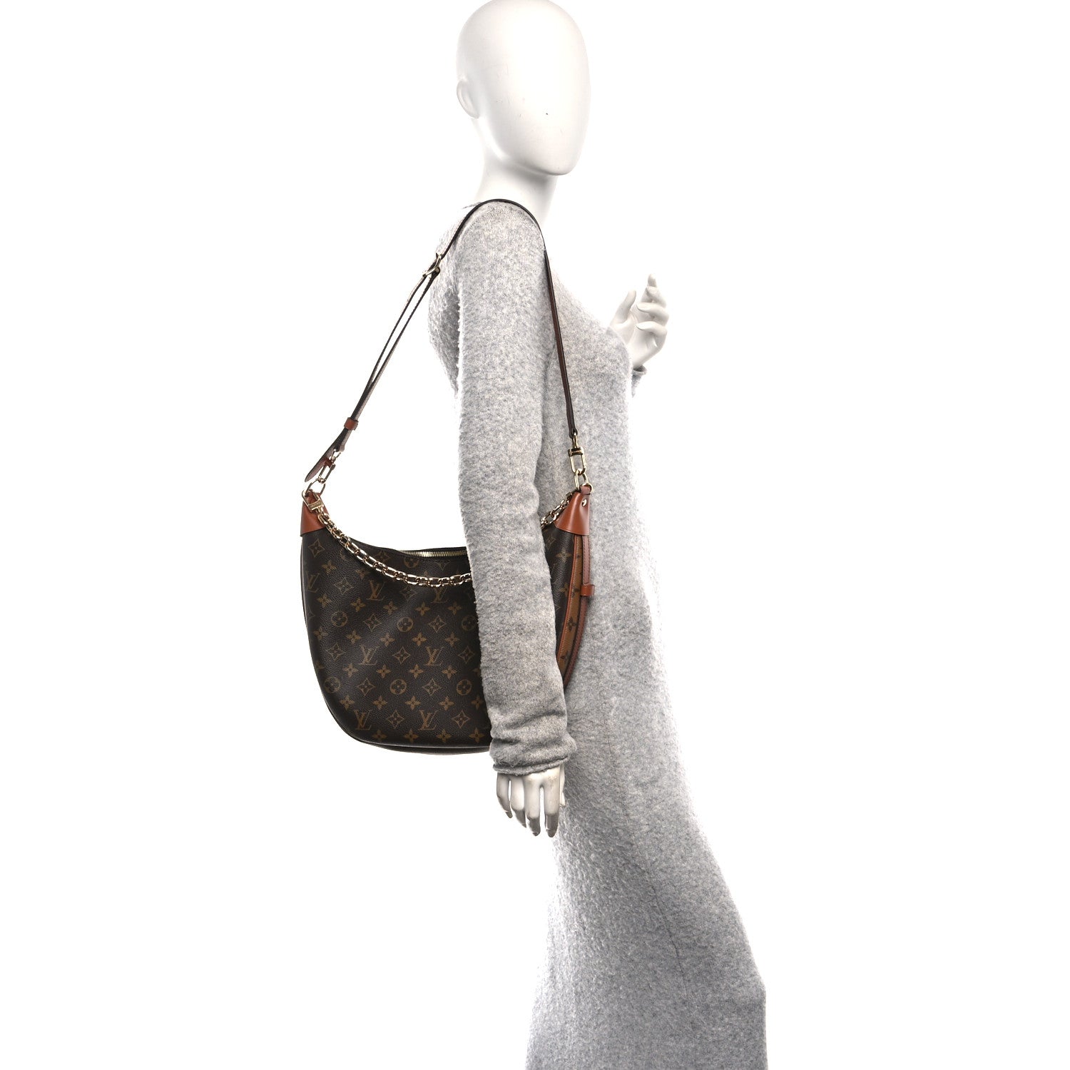 Reverse Monogram Loop Hobo