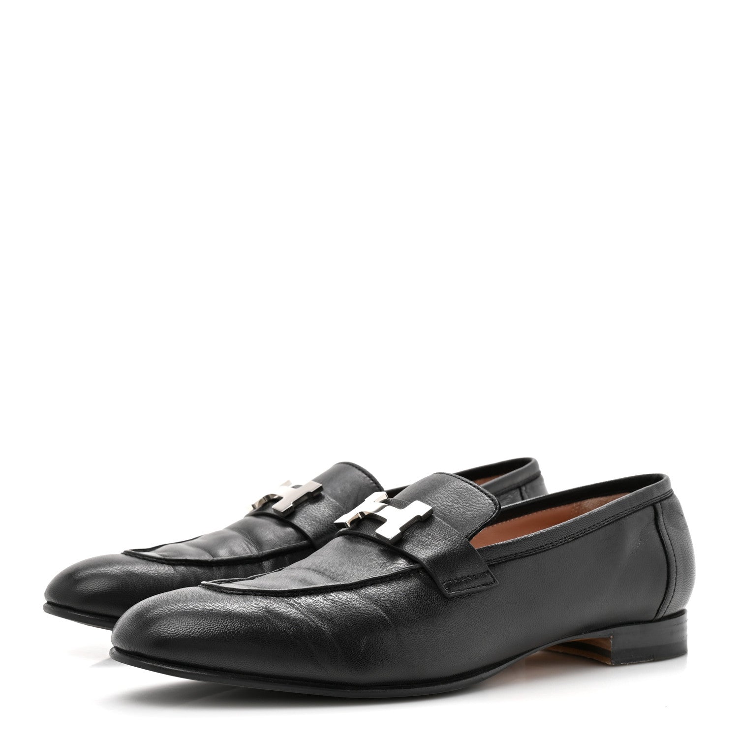 Goatskin Womens Paris Loafers 40 Black