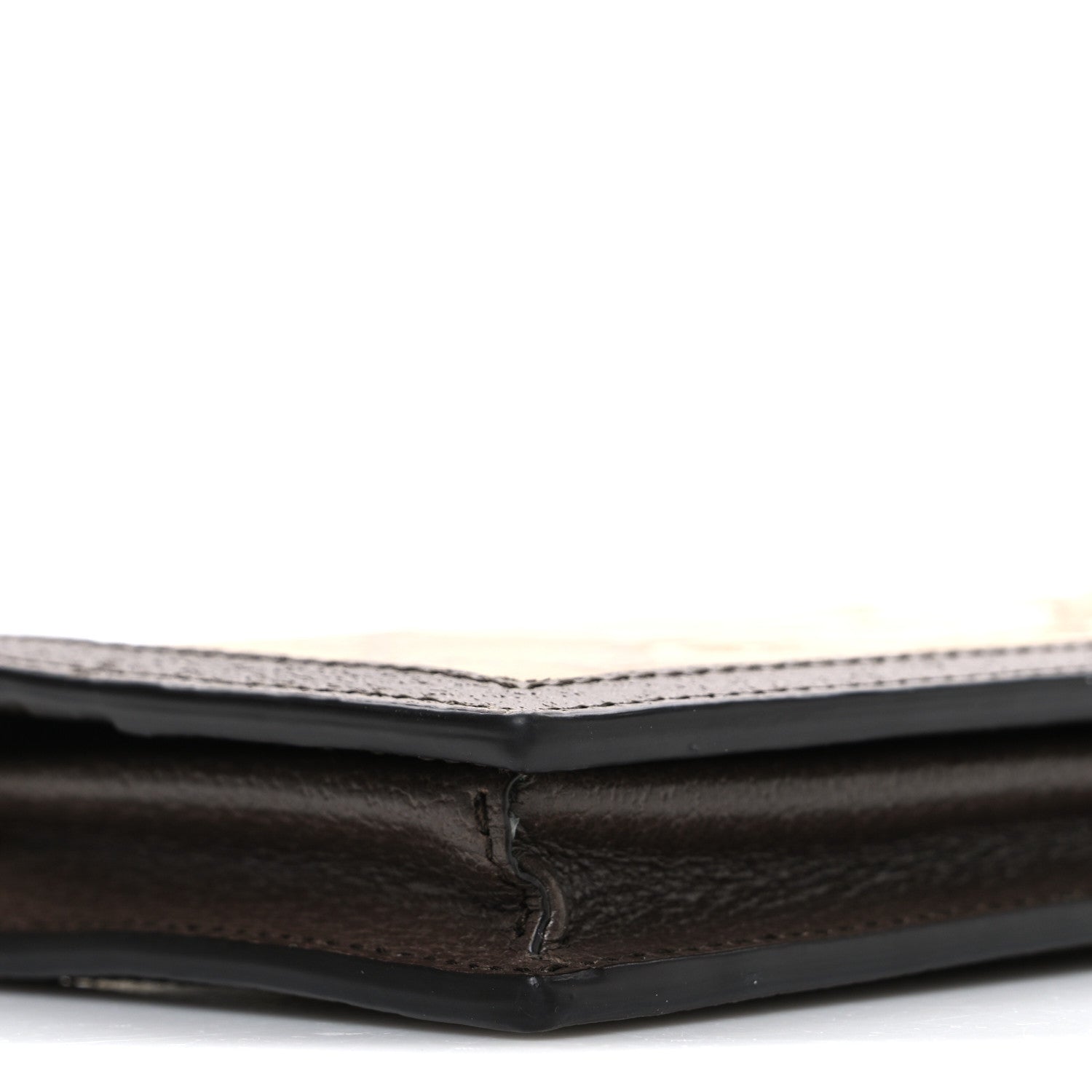 X ADIDAS Monogram Trefoil Embossed Wallet On Chain Brown