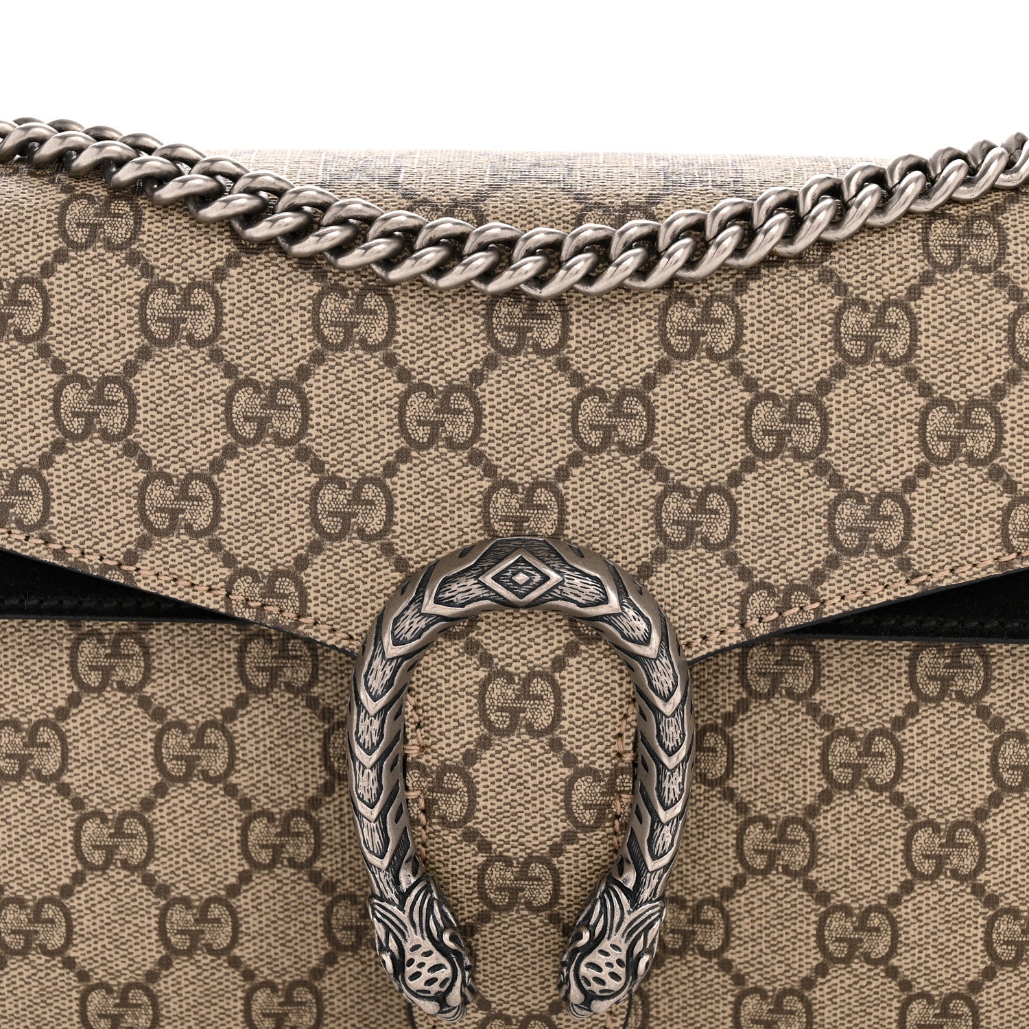 GG Supreme Monogram Small Dionysus Shoulder Bag Black