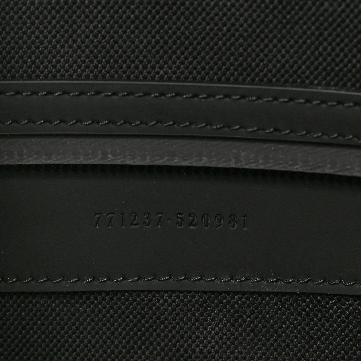Rubber Effect GG Embossed Large Duffle Bag Black
