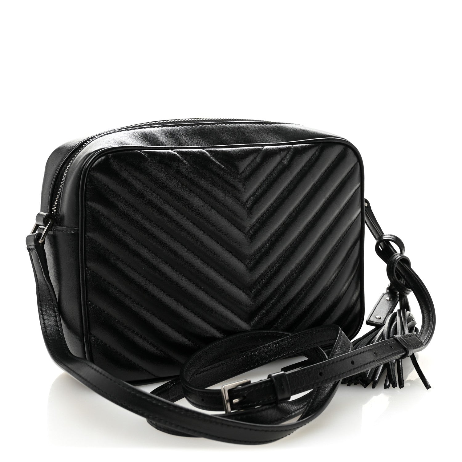 Calfskin Matelasse Monogram Lou Camera Bag Black