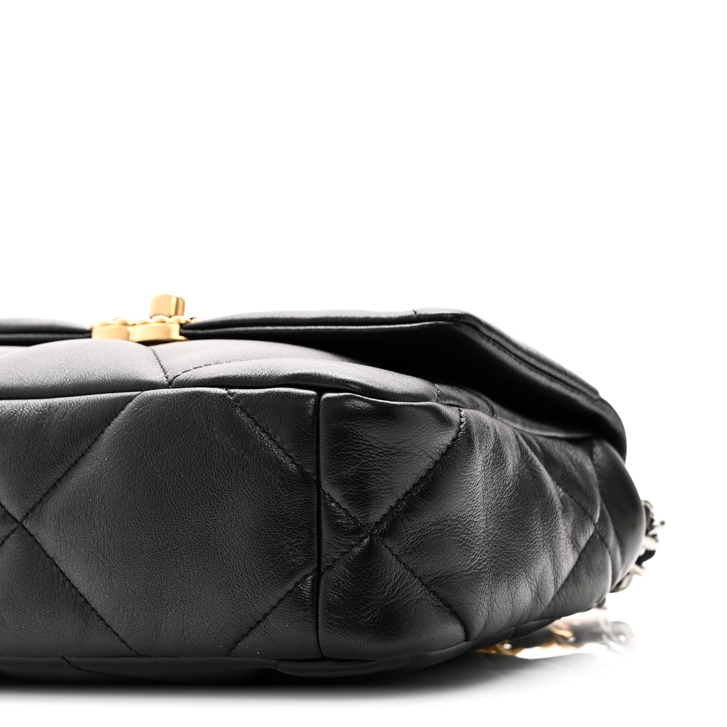 Lambskin Quilted Medium Chanel 19 Flap Black