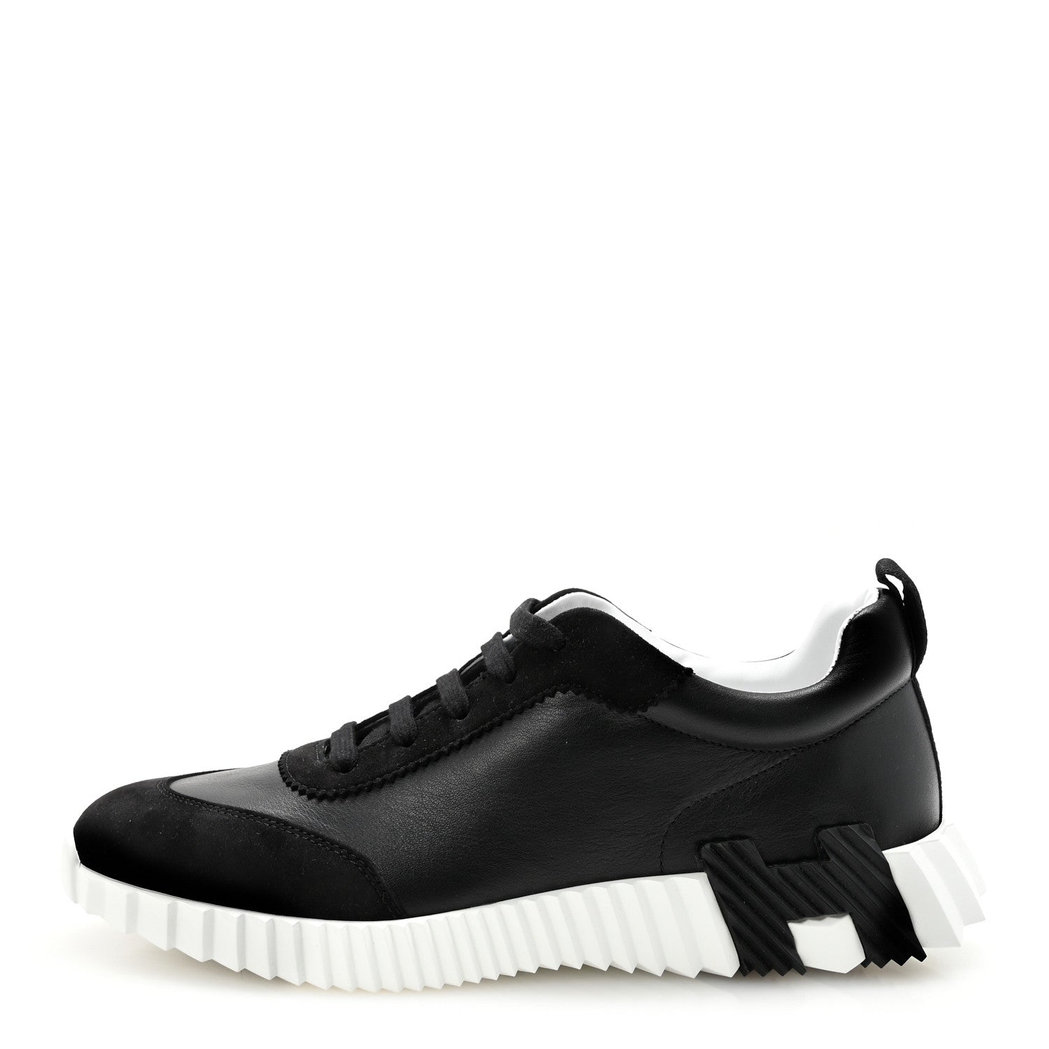 Goatskin Suede Goatskin Mens Bouncing Sneakers 41 Black