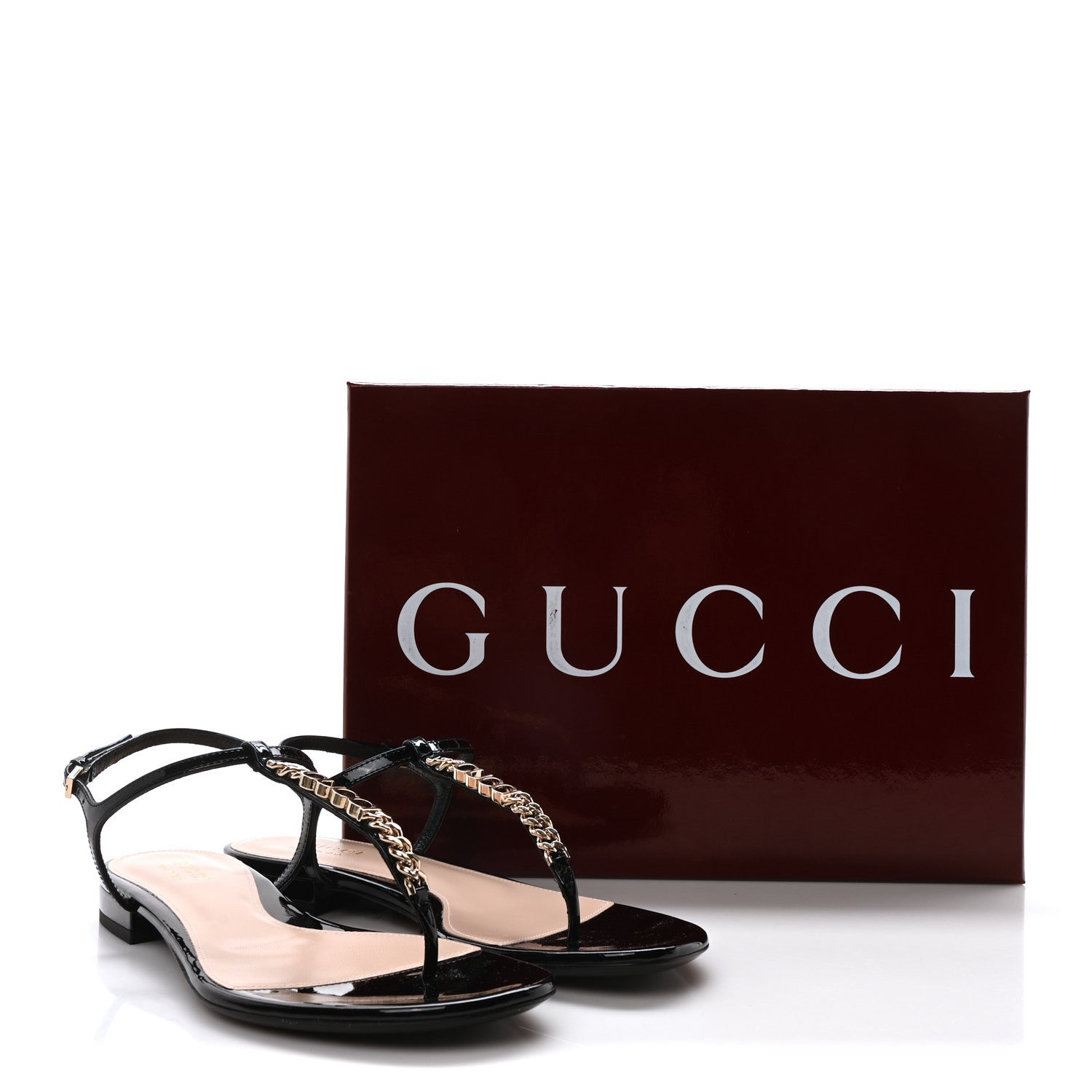 Patent Signoria Thong Sandals 37.5 Black