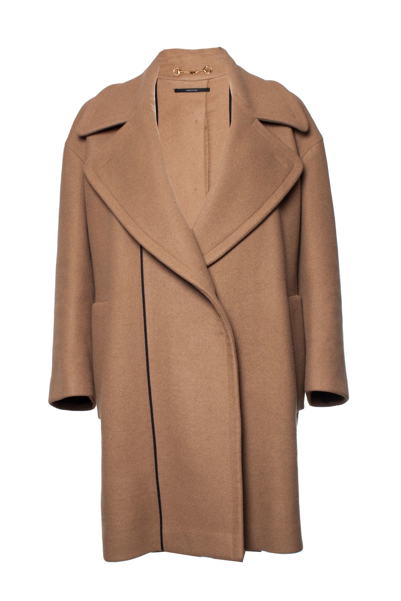 Women's Gucci Brown oversized cashmere coat.