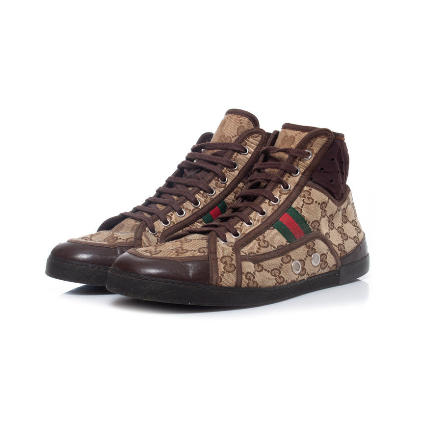 Men's Gucci GG canvas high top trainers