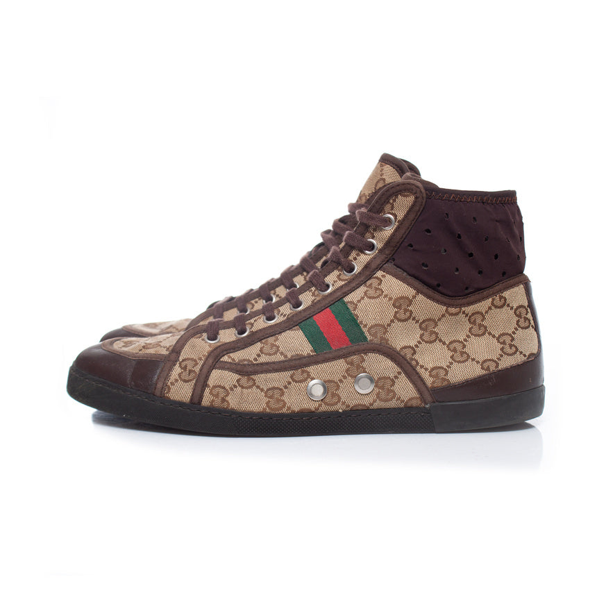 Men's Gucci GG canvas high top trainers