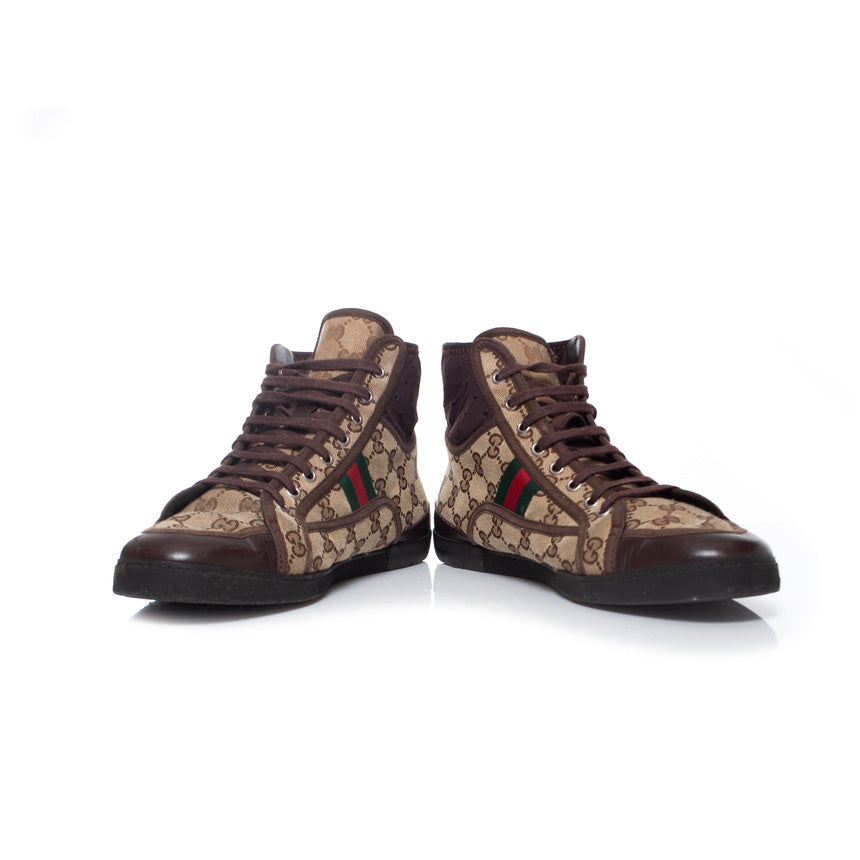 Men's Gucci GG canvas high top trainers