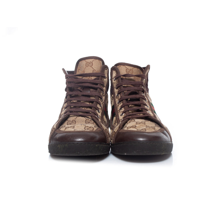 Men's Gucci GG canvas high top trainers
