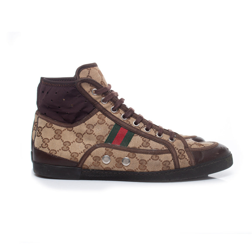 Men's Gucci GG canvas high top trainers