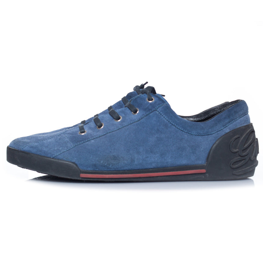 Men's Gucci Blue suede trainers