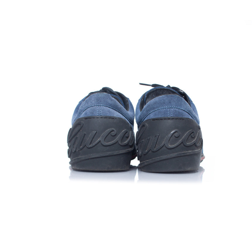 Men's Gucci Blue suede trainers