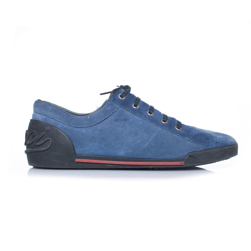Men's Gucci Blue suede trainers
