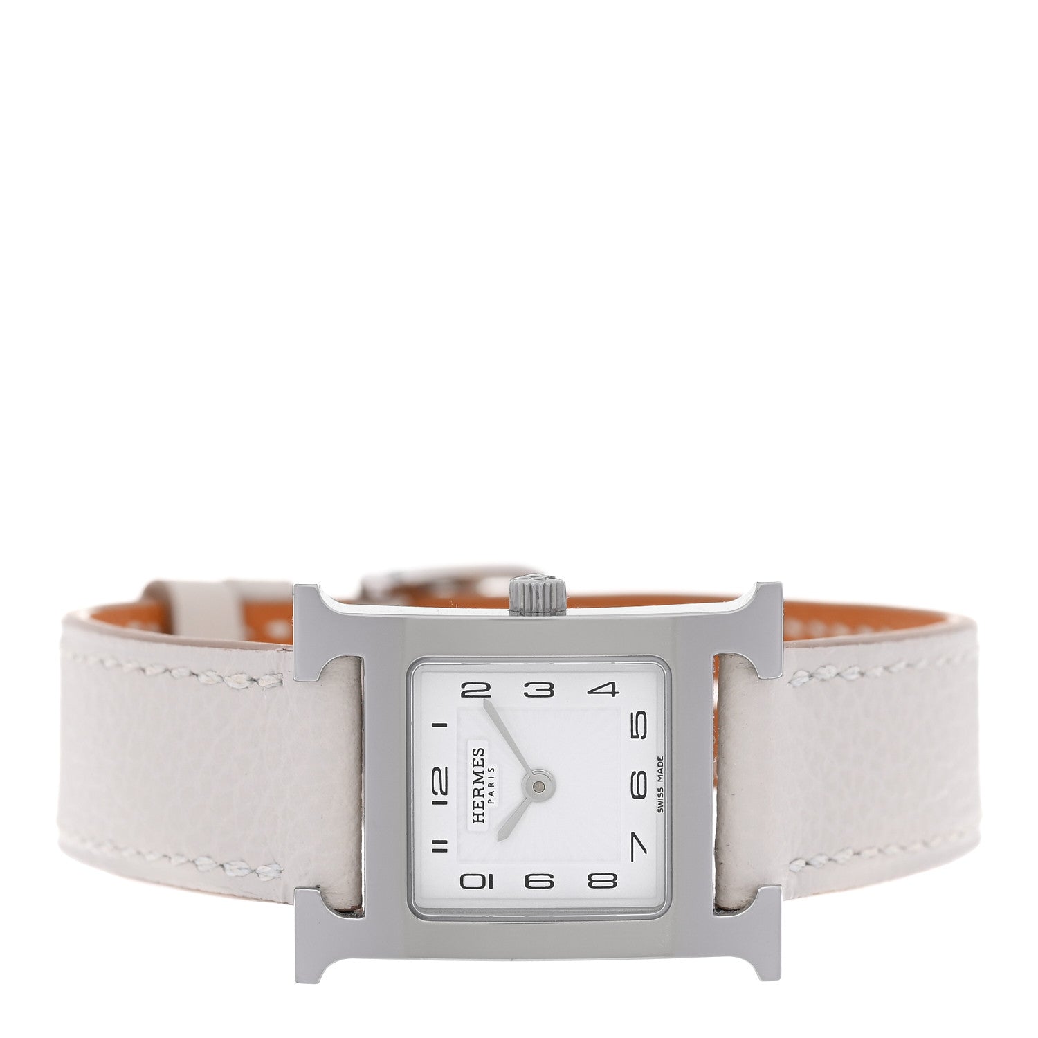 Stainless Steel Evercolor 21mm Heure H Hour Quartz Watch Gris Perle