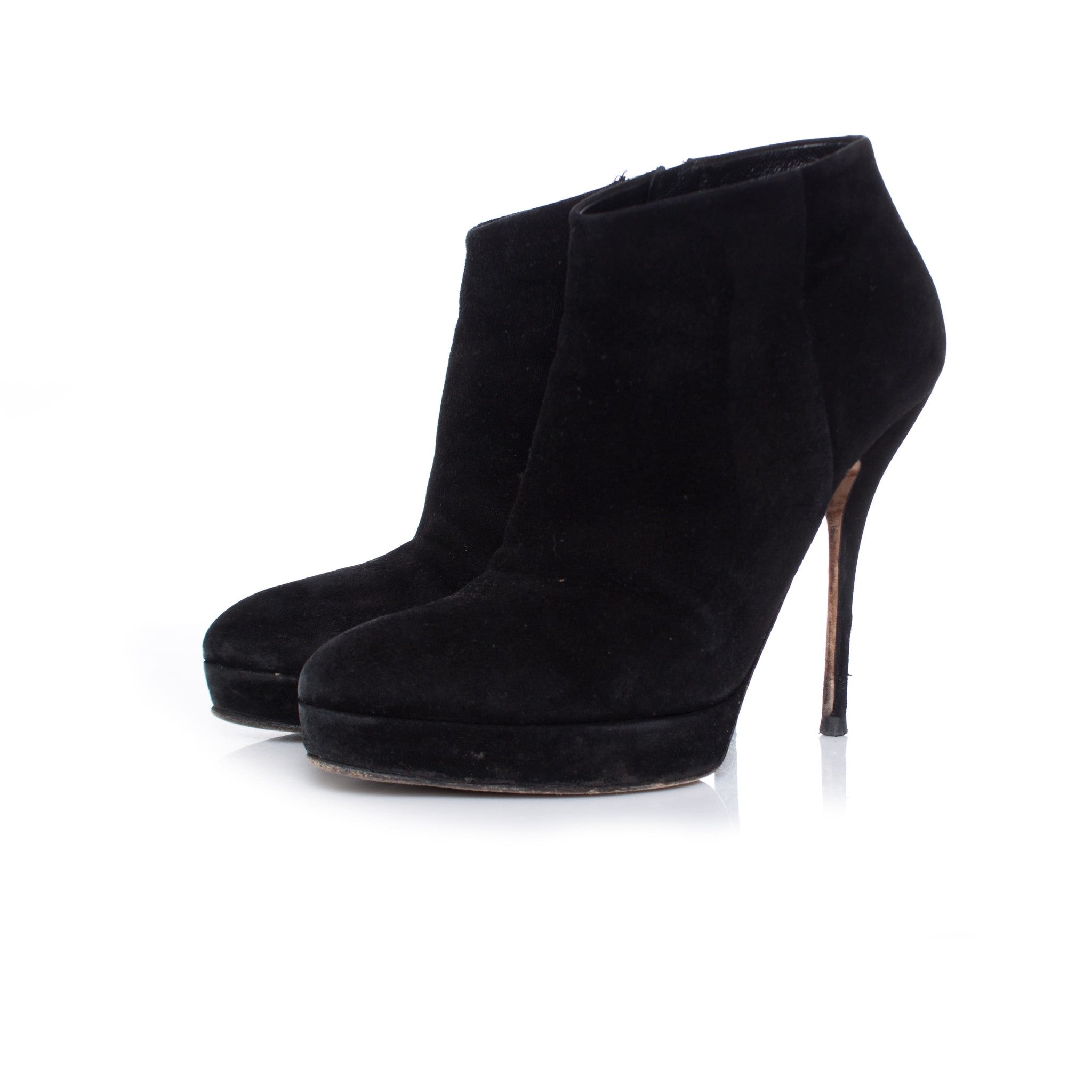 Women's Gucci Black suede platform ankle boots