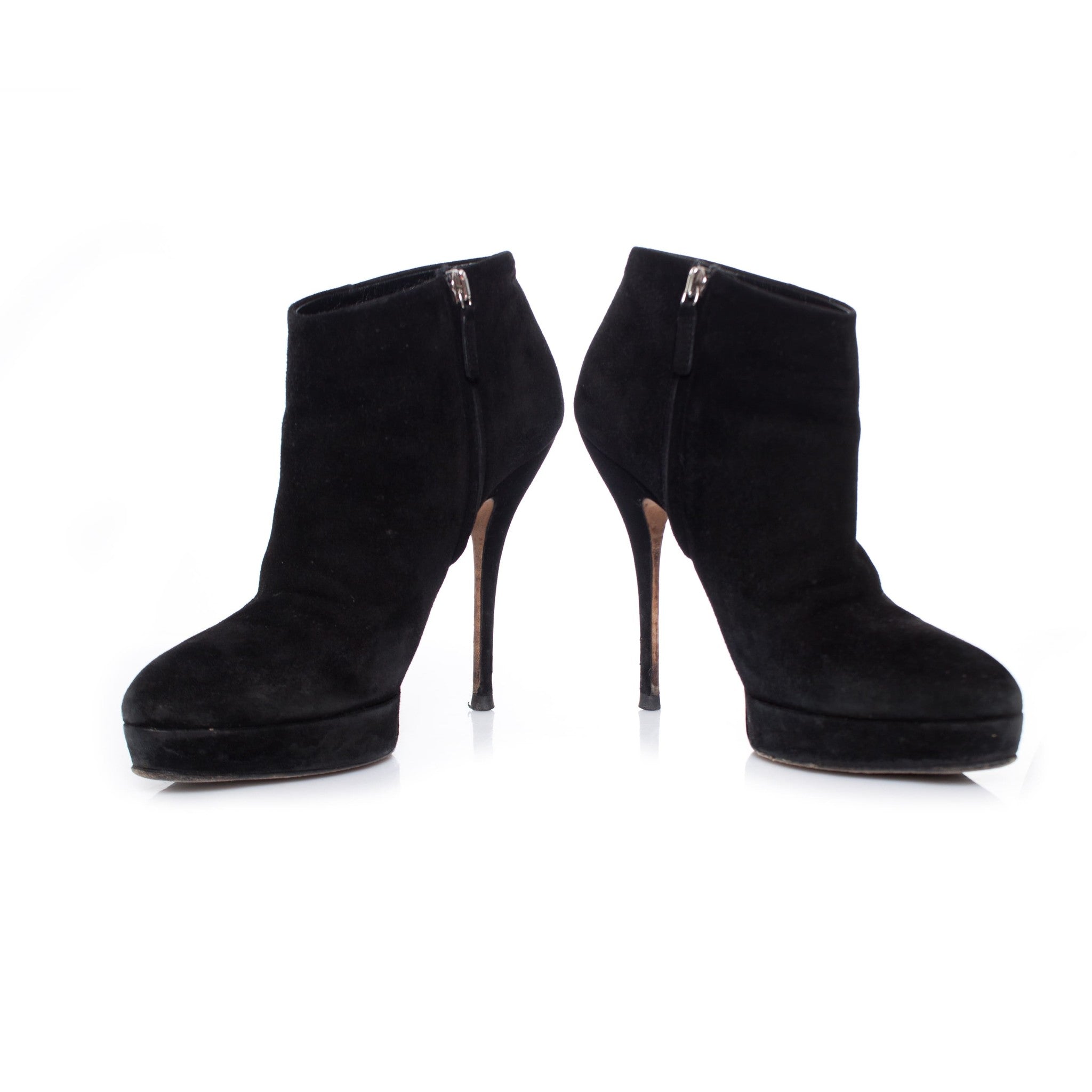 Women's Gucci Black suede platform ankle boots