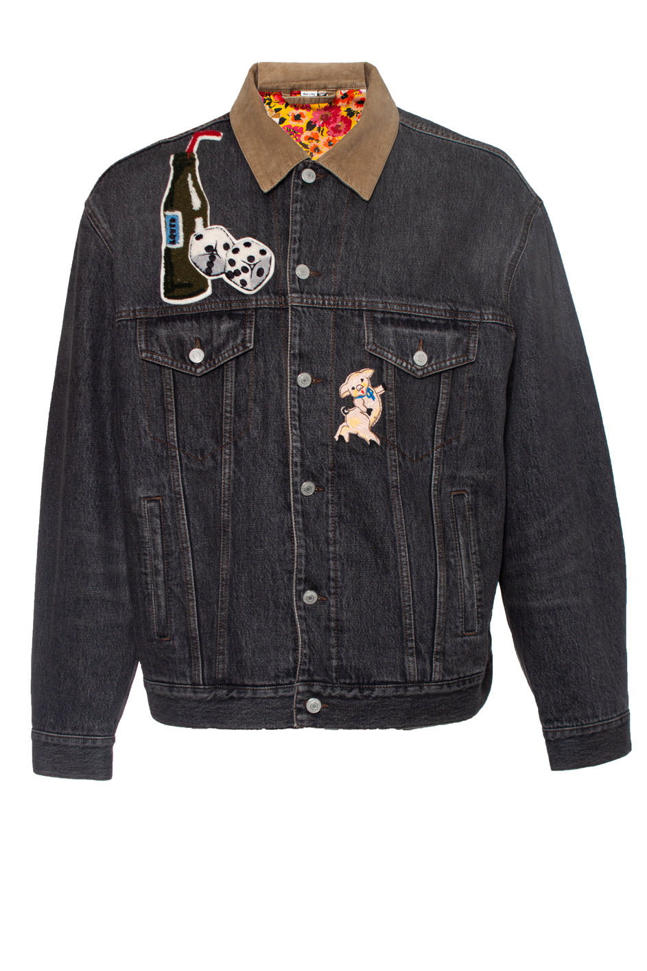 Men's Gucci Grey denim jacket with banana patch