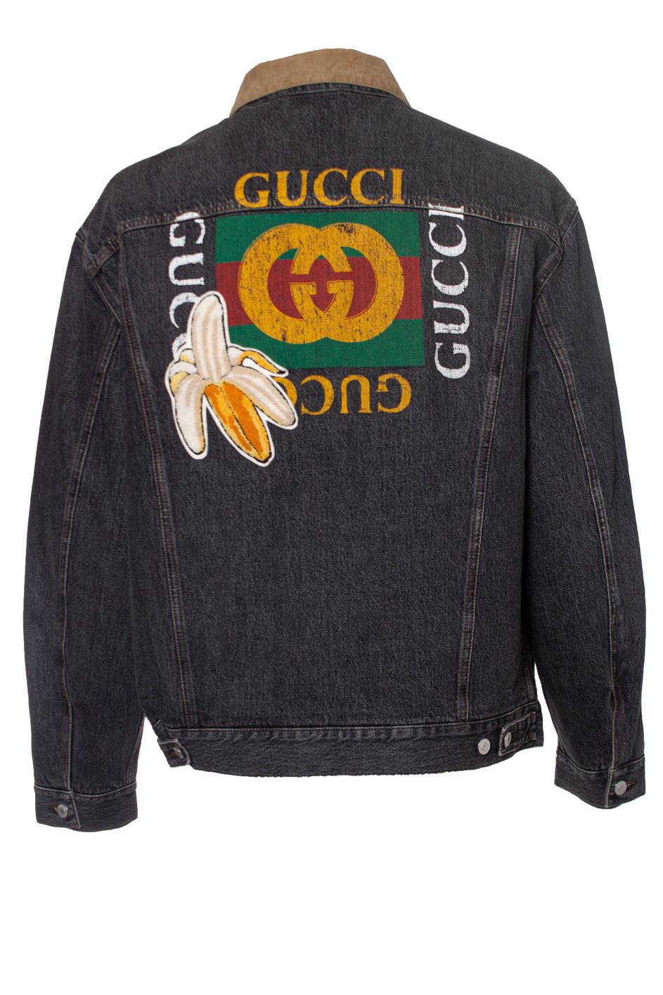 Men's Gucci Grey denim jacket with banana patch