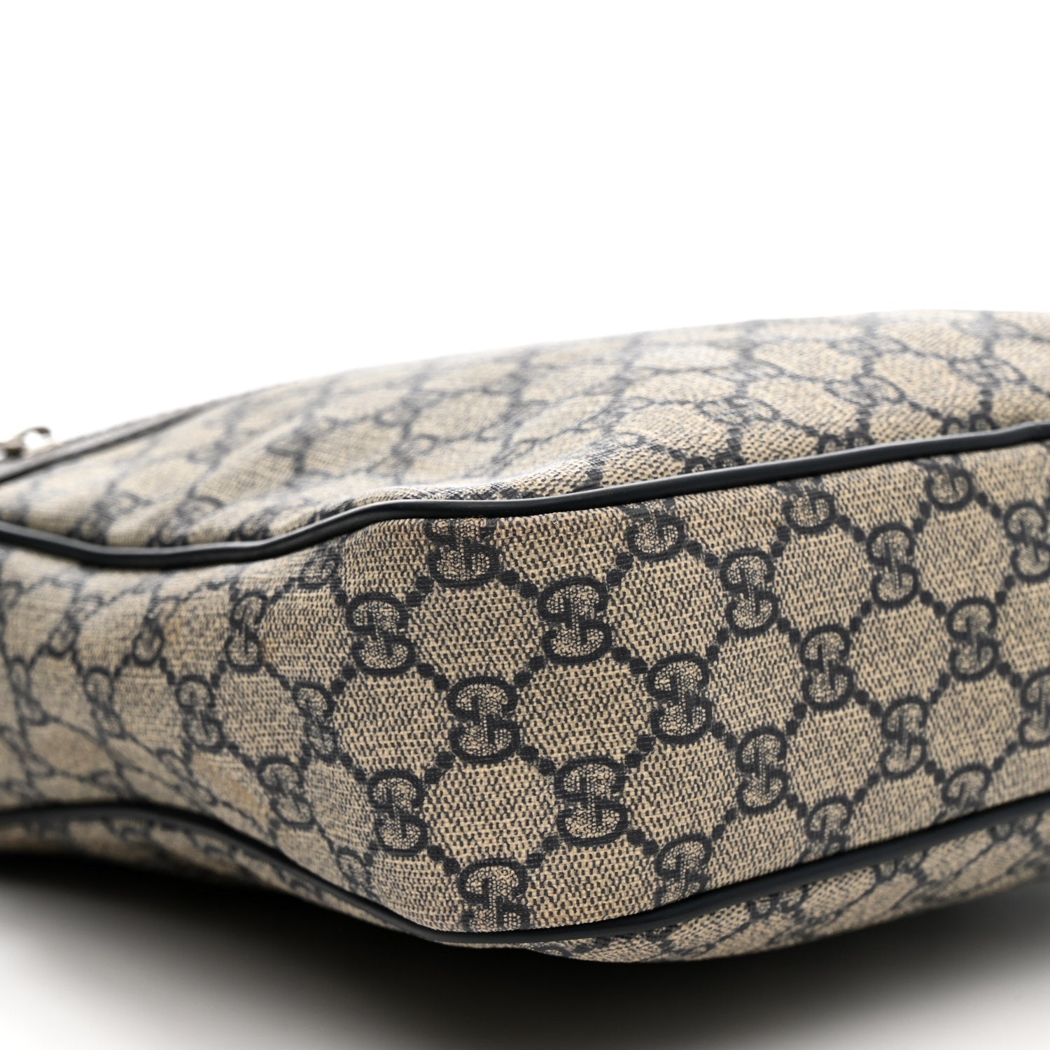GG Plus Monogram Selleria Calfskin Medium Messenger Bag Beige Blue