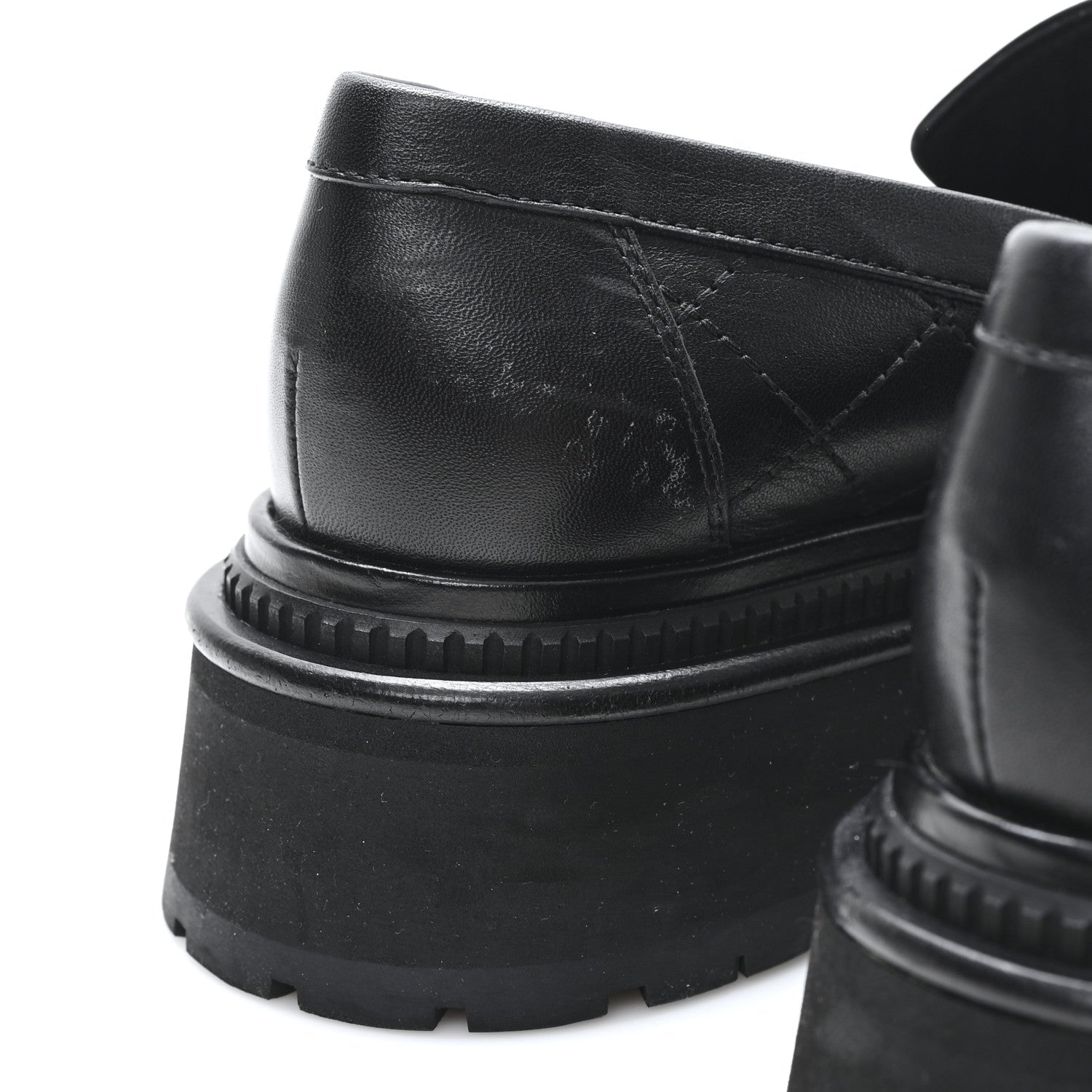 Calfskin Quilted CC Mocassin Loafers 38 Black