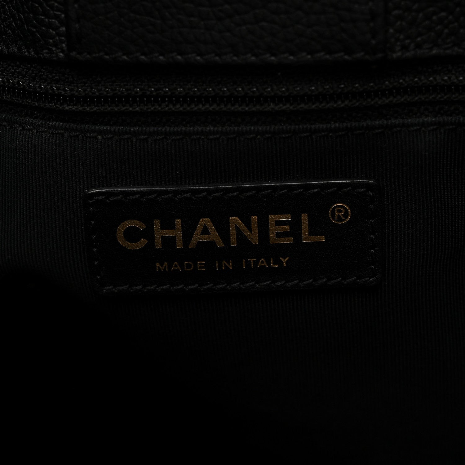 Calfskin Cerf Executive Shopper Tote Black