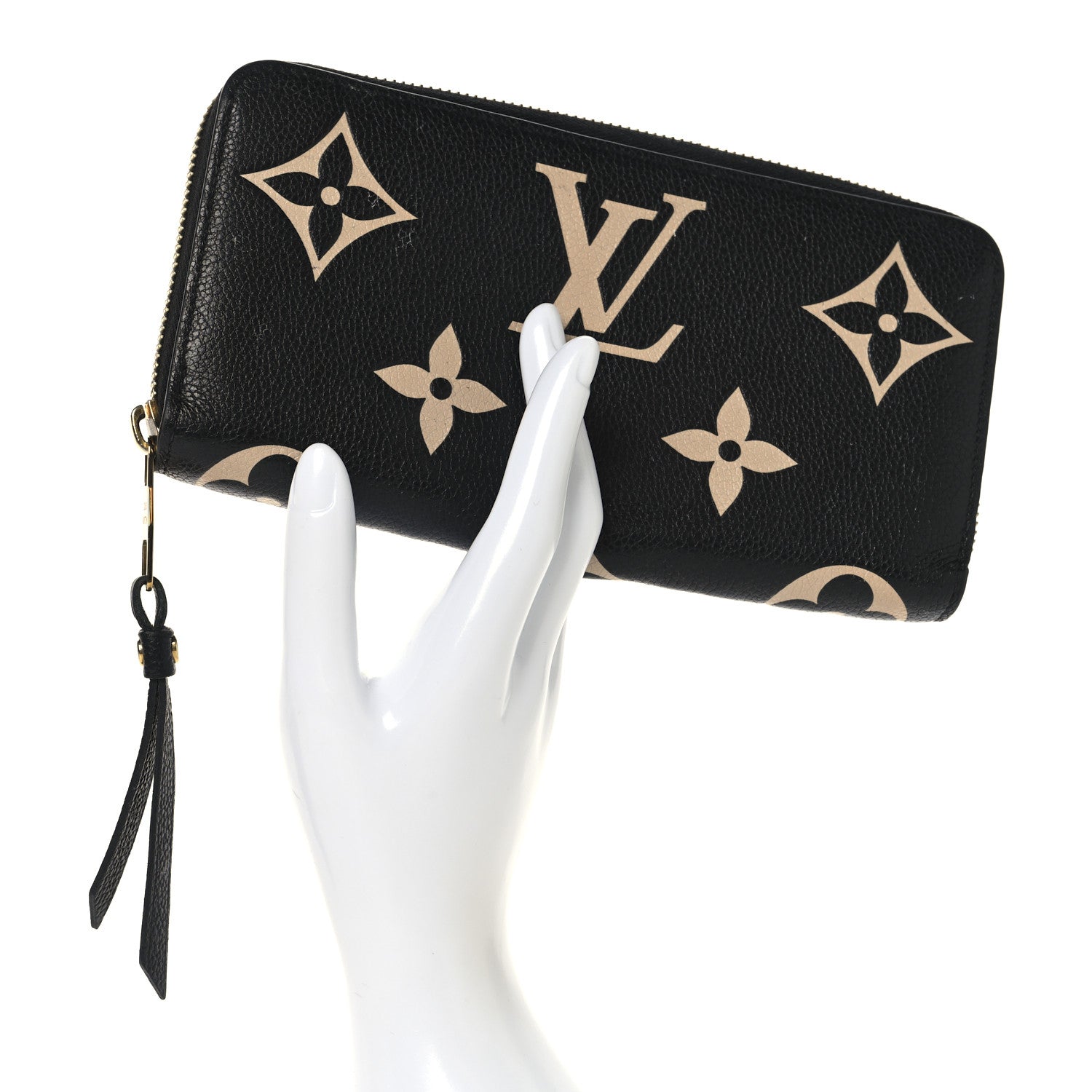 Empreinte Monogram Giant Zippy Wallet Black Beige