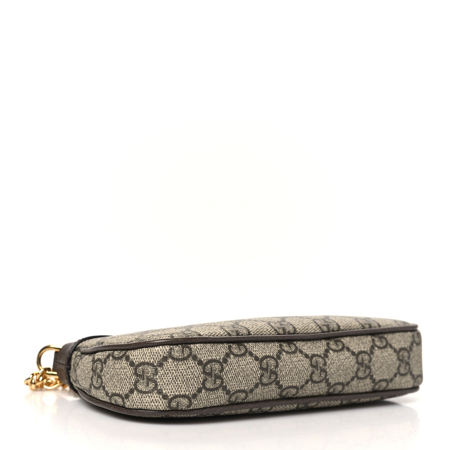 GG Supreme Monogram Textured Dollar Calfskin Mini Ophidia Chain Bag Beige Ebony