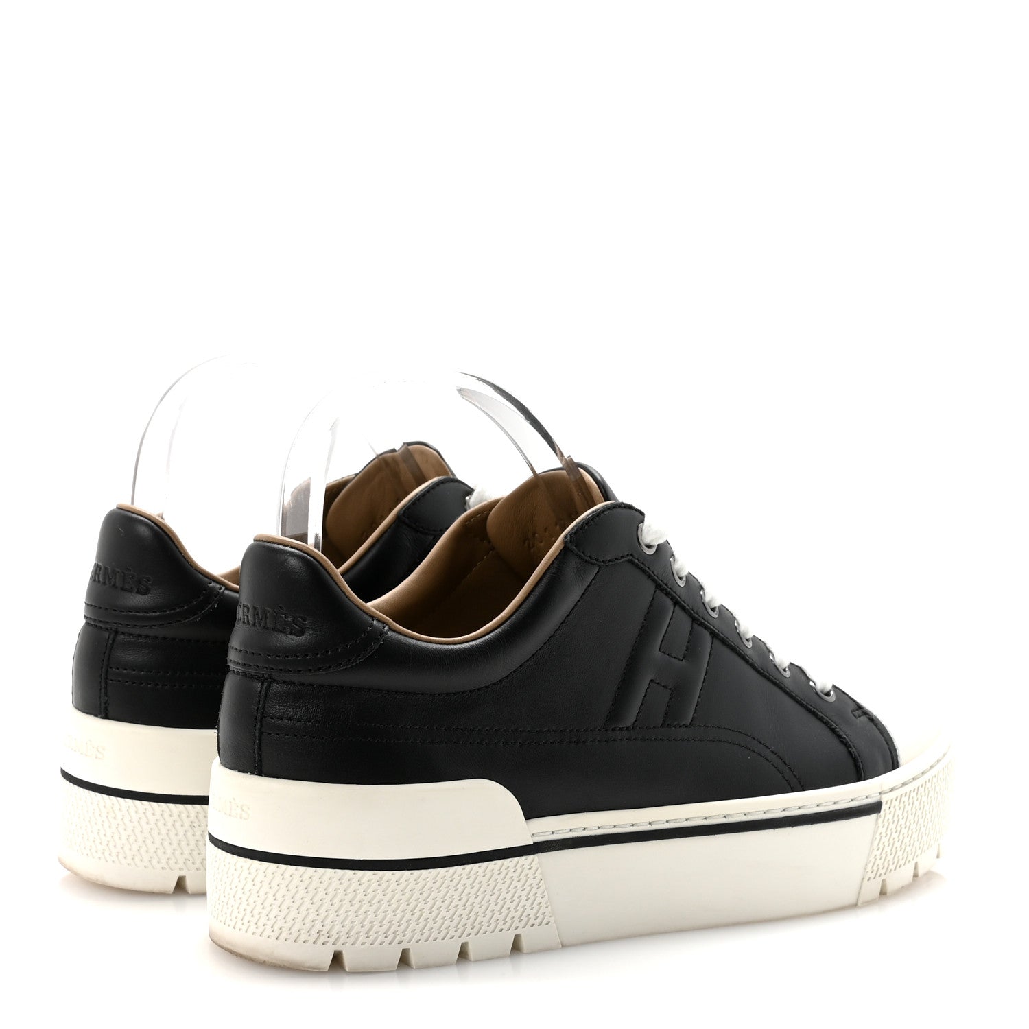 Calfskin Womens Voltage Sneakers 38 Black