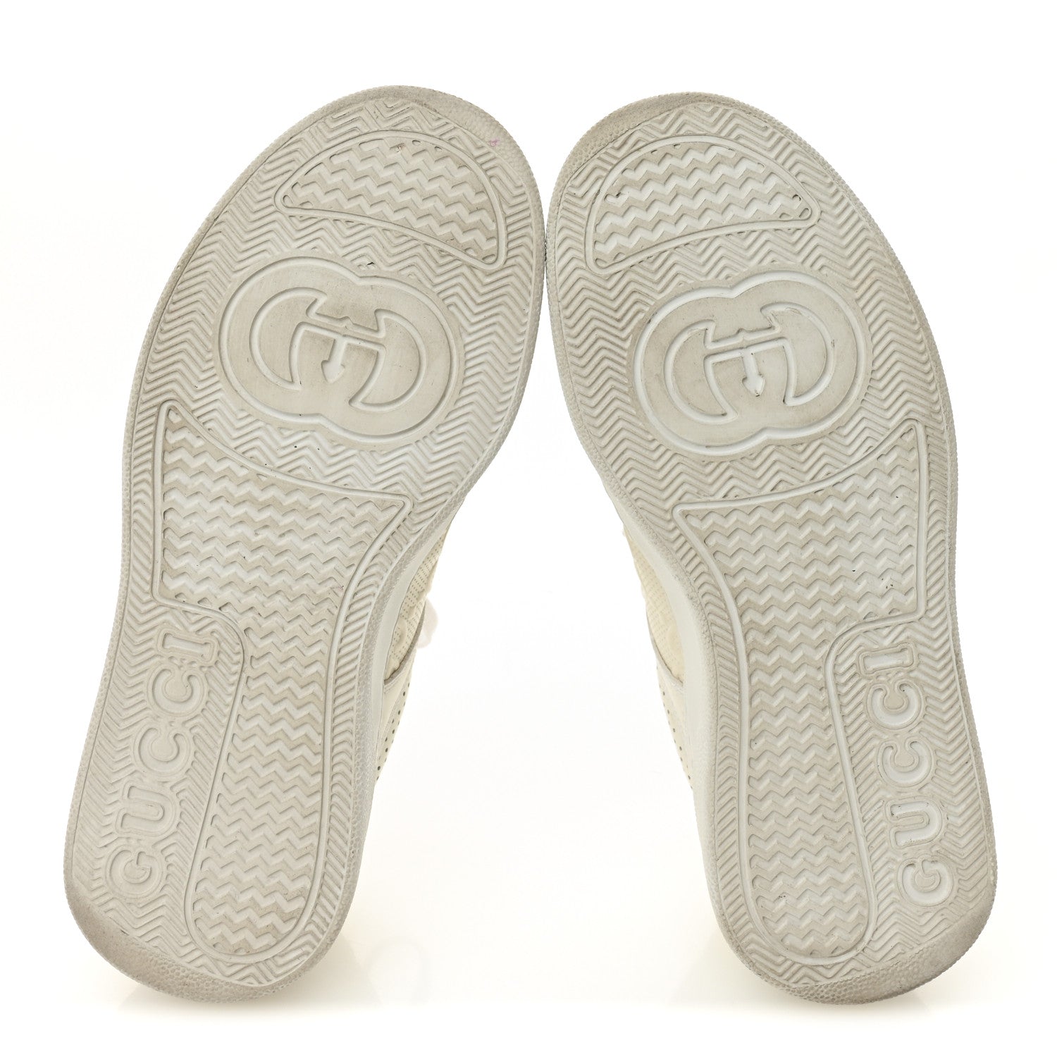 Calfskin GG Tennis Embossed Perforated Womens Platform 55mm Sneakers 37 Great White
