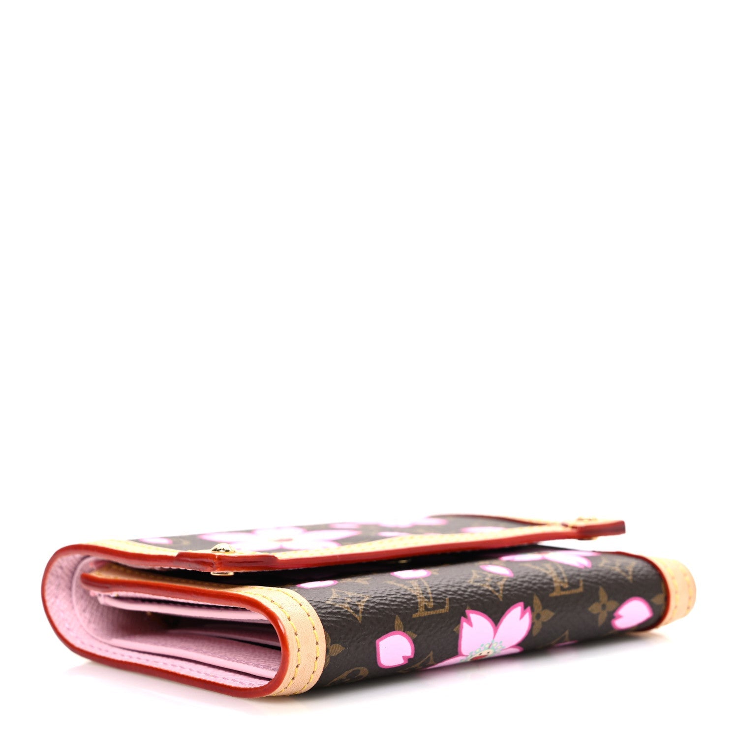 LV X TM Monogram Cherry Blossom Victorine Wallet Sakura Brown