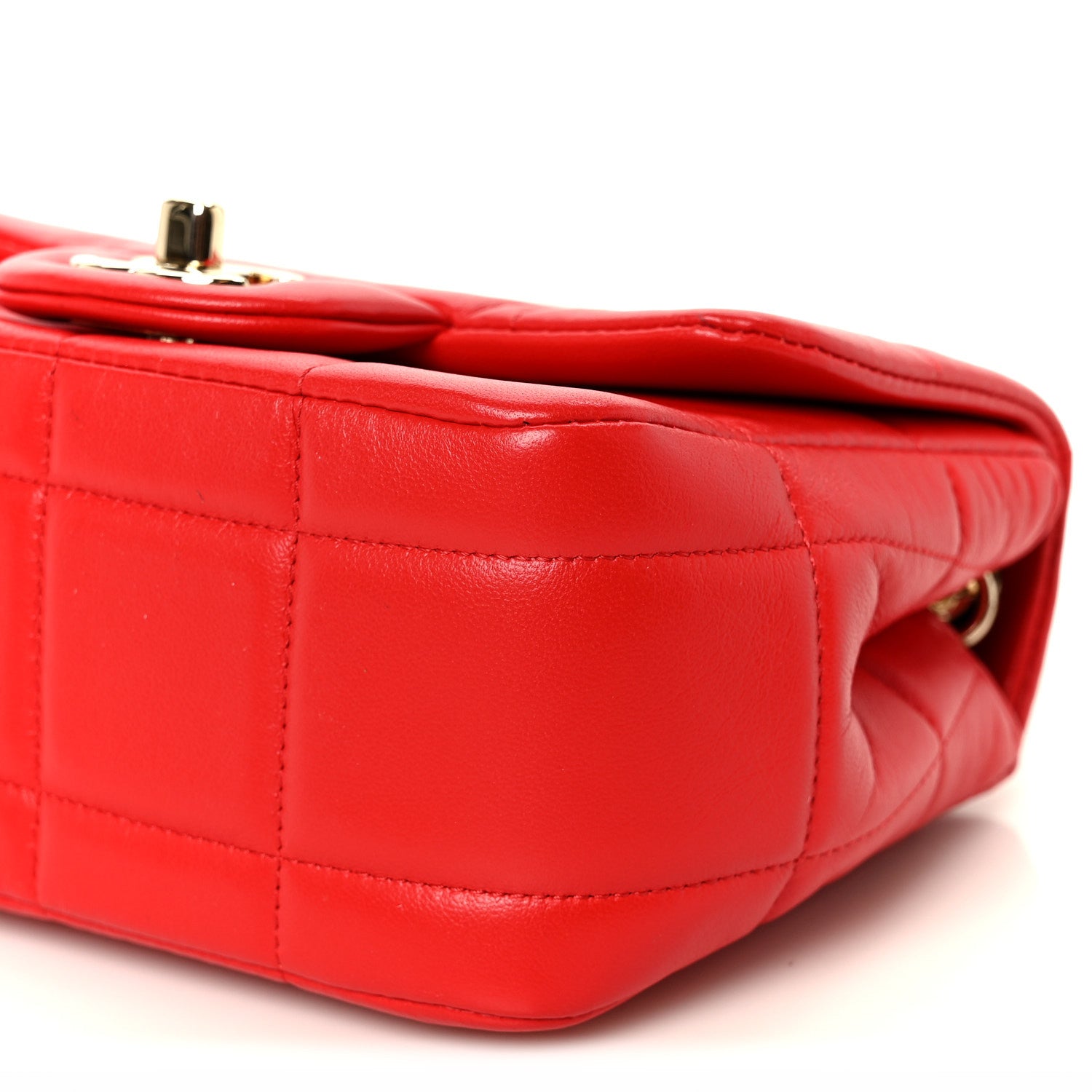 Lambskin Resin Crystal Square Quilted Monacoco Mini Flap Rogue