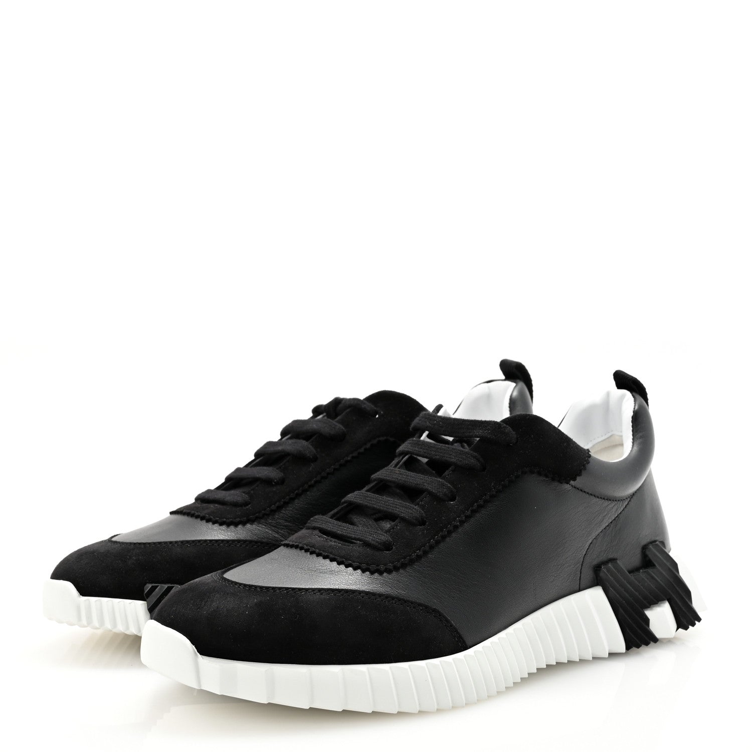 Goatskin Suede Goatskin Mens Bouncing Sneakers 41 Black