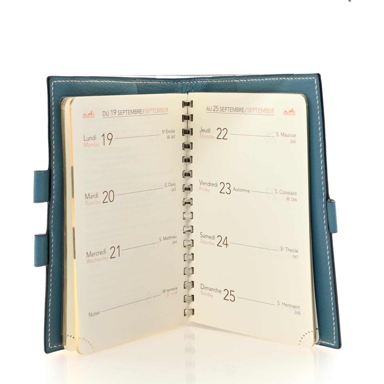 Veau Rodeo Globe Trotter Agenda Cover PM Blue Jean