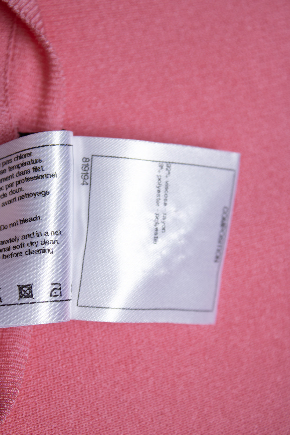 Women's Chanel knitted barbie pink asymmetric top